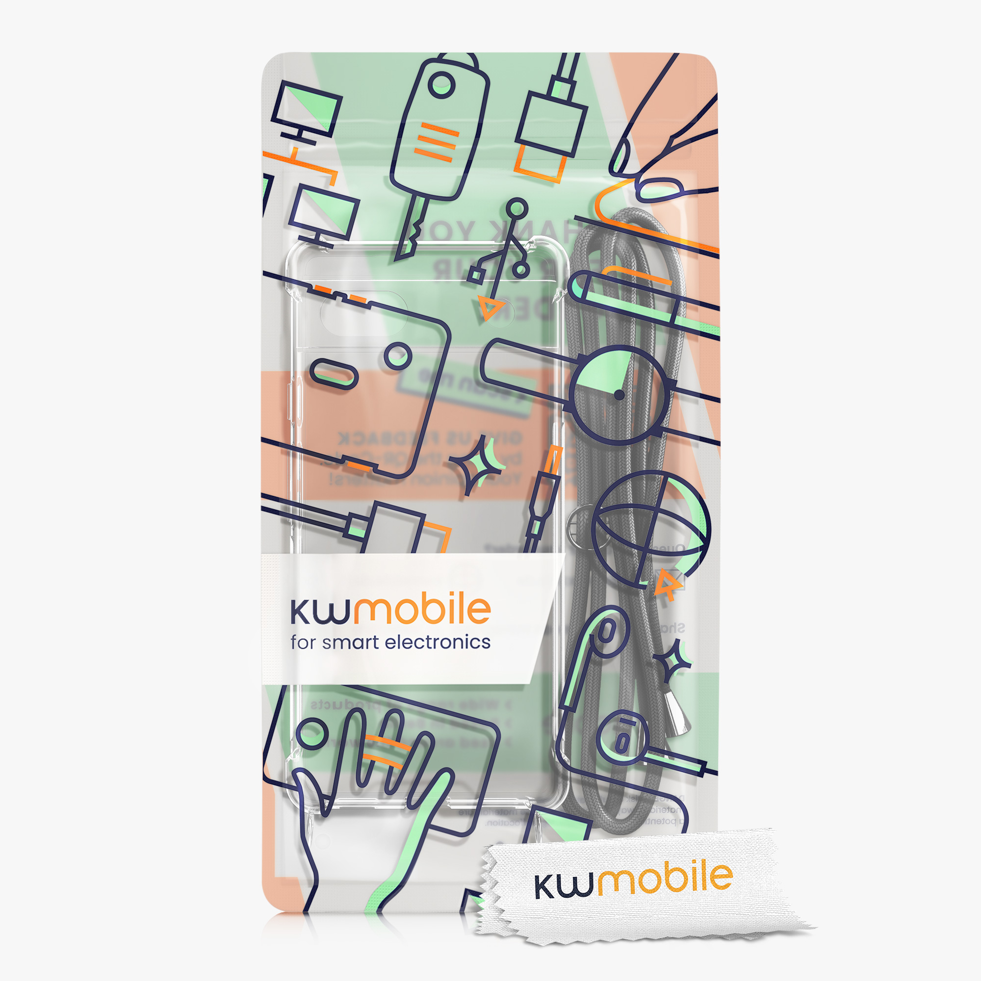 Crossbody kryt kwmobile pro Google Pixel 6 - transparent