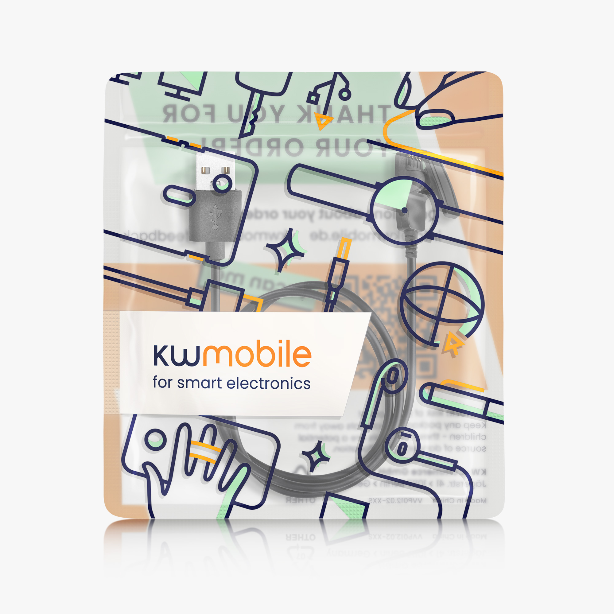 Nabíjecí kabel Garmin Forerunner 645 / 645 kwmobile USB-A černý