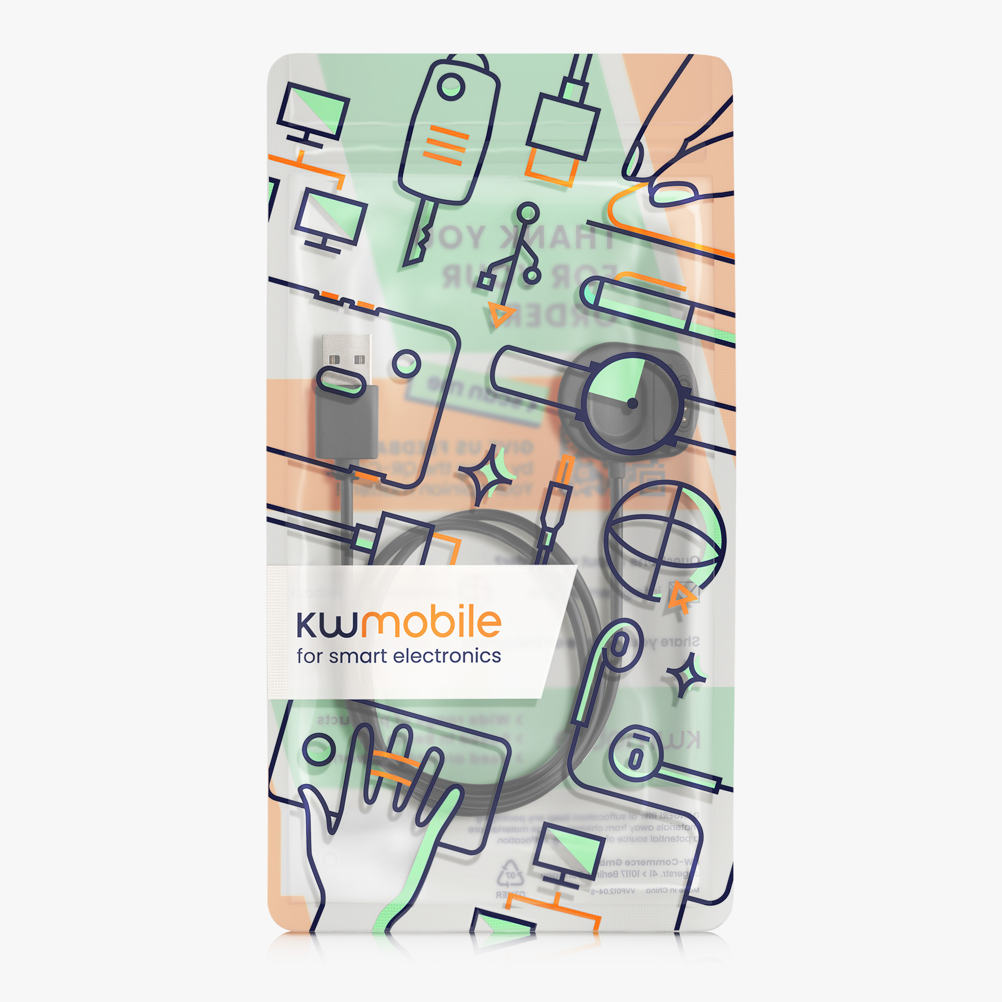 Nabíjecí kabel Suunto 7 kwmobile USB-A černý