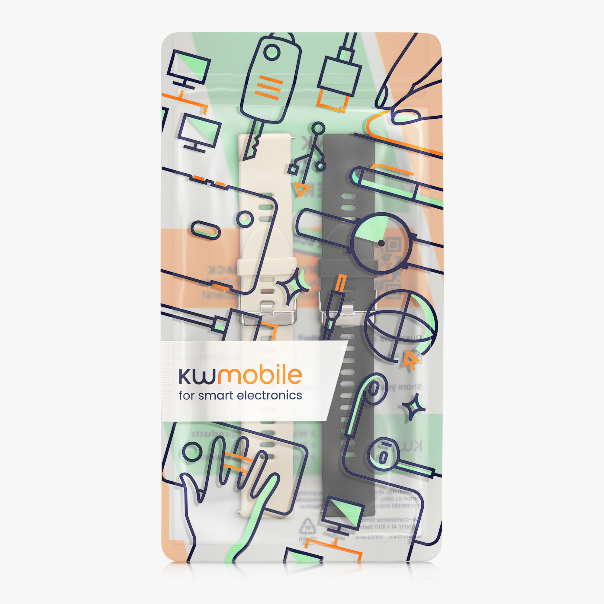 Řemínek kwmobile pro Xiaomi Mi Watch / Mi Watch Color Sport - Černá / béžová
