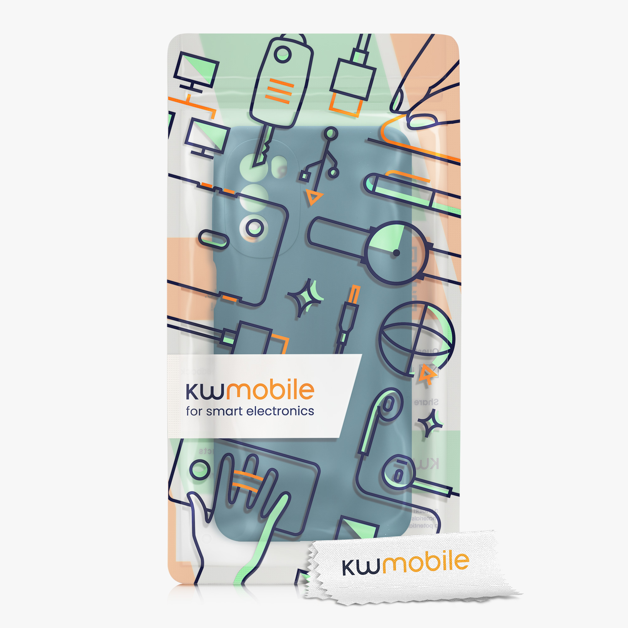 Silikonový kryt kwmobile pro Motorola Moto G52 / Moto G82 5G - Petrolejová
