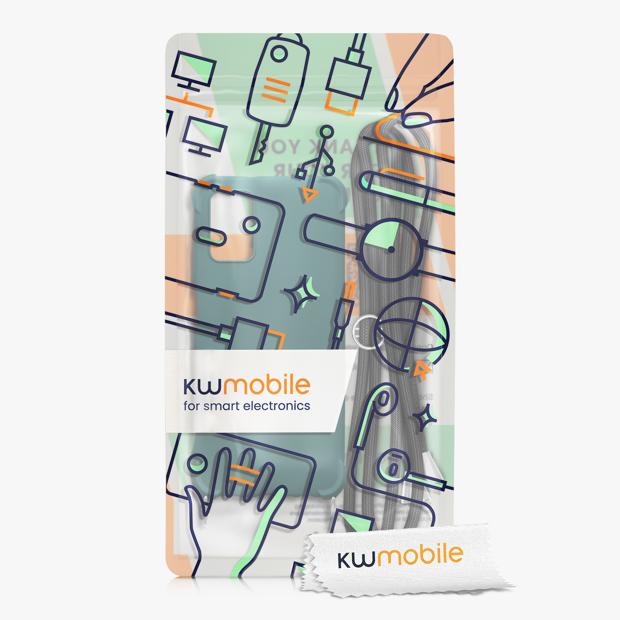Crossbody kryt na mobil Samsung Galaxy A03s Case kwmobile petrolejový
