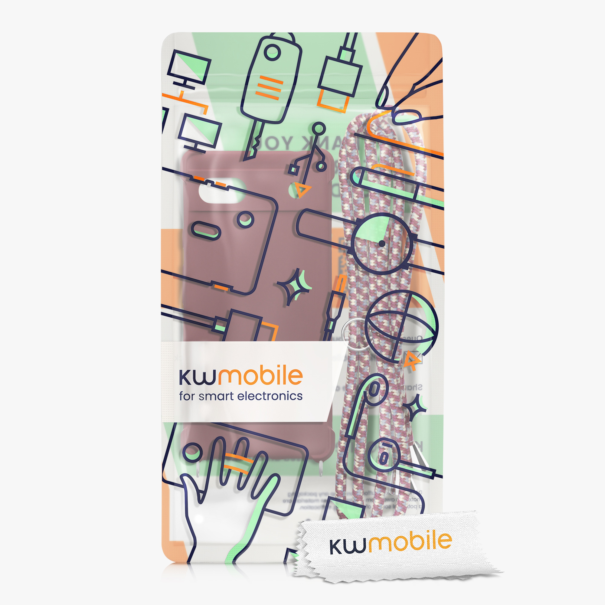 Crossbody kryt kwmobile pro Google Pixel 6 - vínově fialová