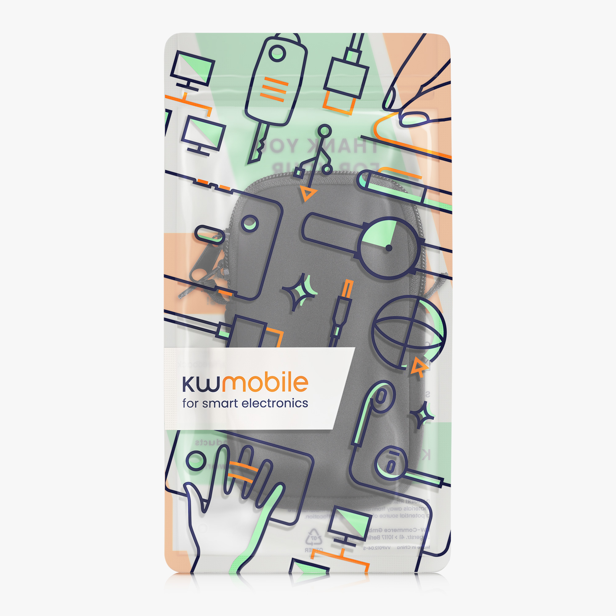 Řemínek kwmobile pro Neoprene Phone Bag M, černá