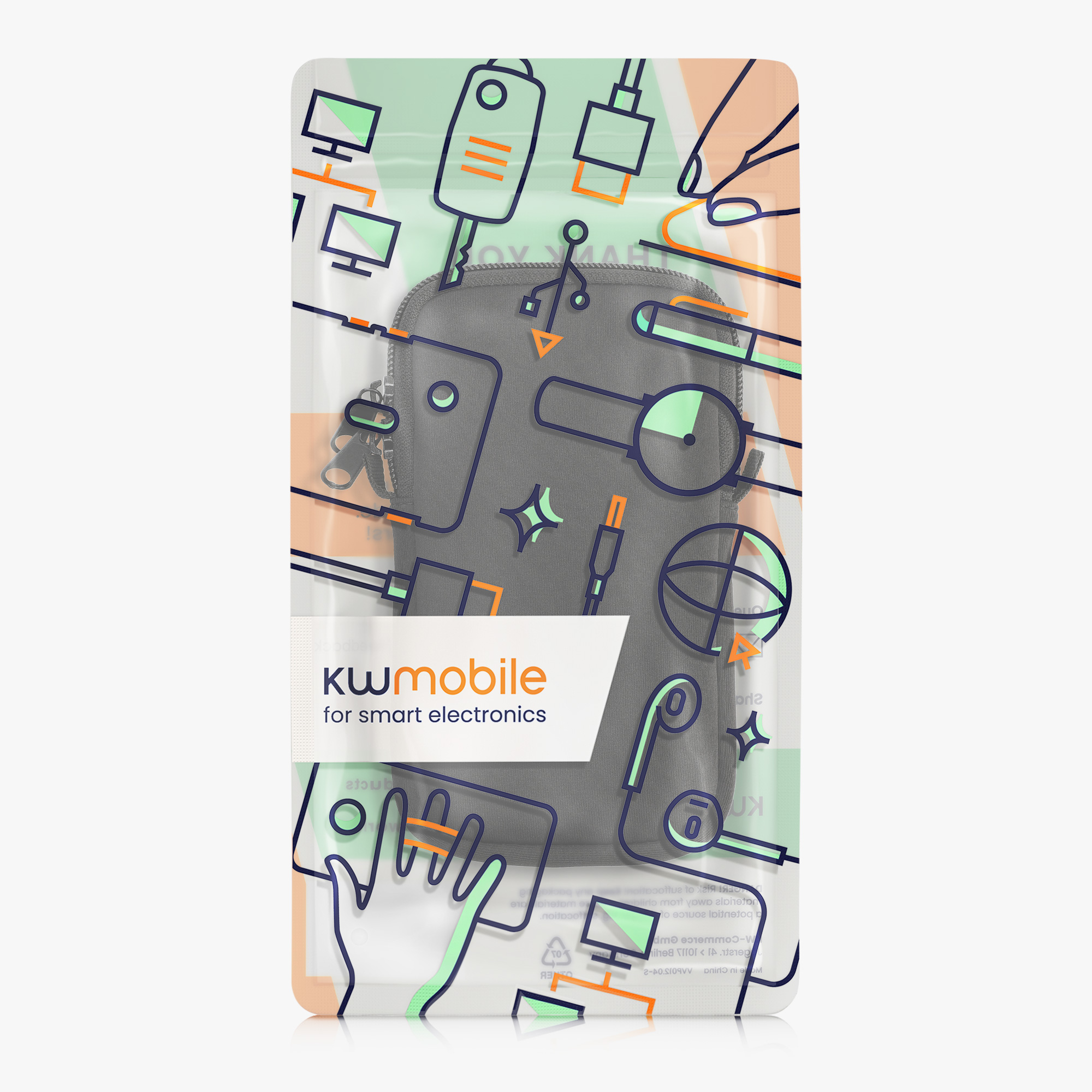 kwmobile univerzální pouzdro na mobil L 6.5", neopren, černá