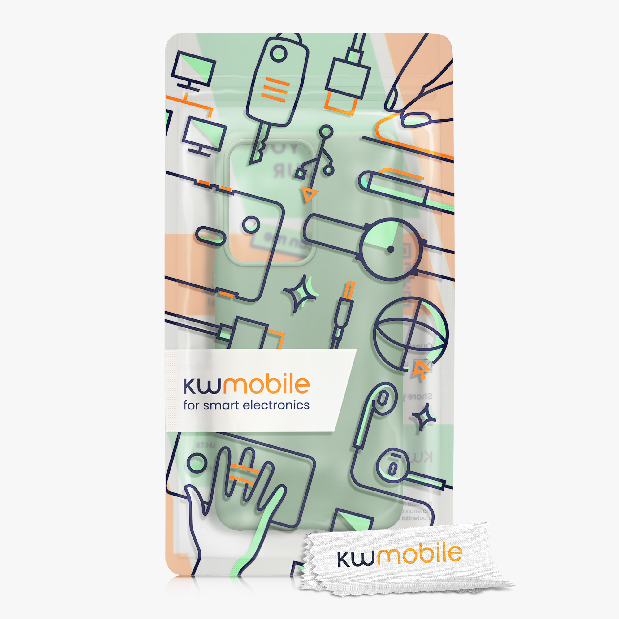 Kwmobile Silikonový kryt OnePlus Nord 2T 5G keramicky zelená
