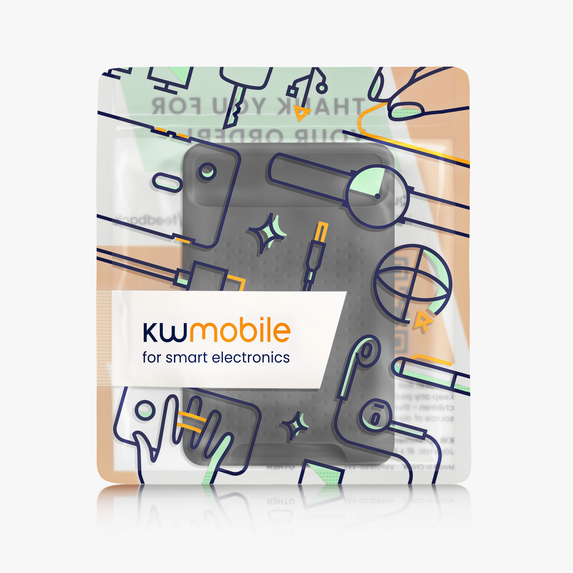 Magnetický držák karet Kwmobile MagSafe - černá