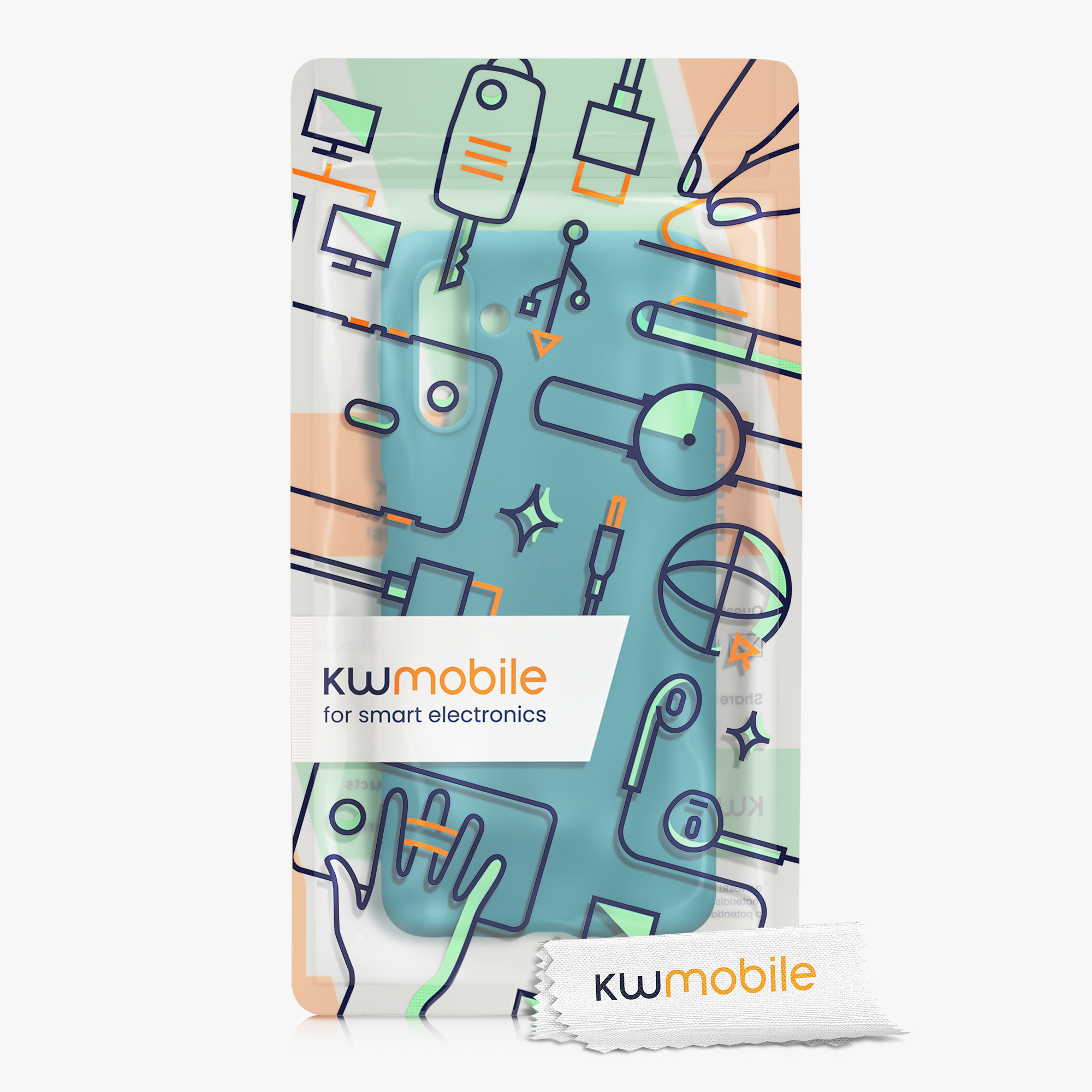 Kryt na mobil Samsung Galaxy A04s kwmobile TPU matně petrolejový