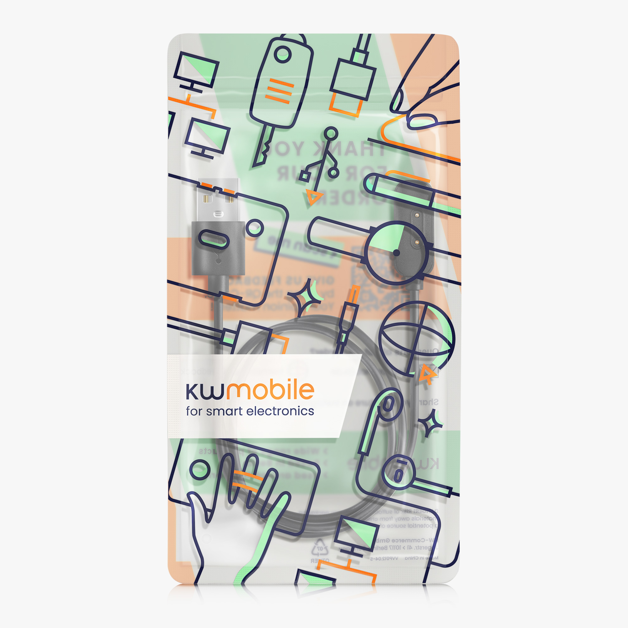 Nabíjecí kabel kwmobile pro Xplora X5 / X5 Play / X4 - černá