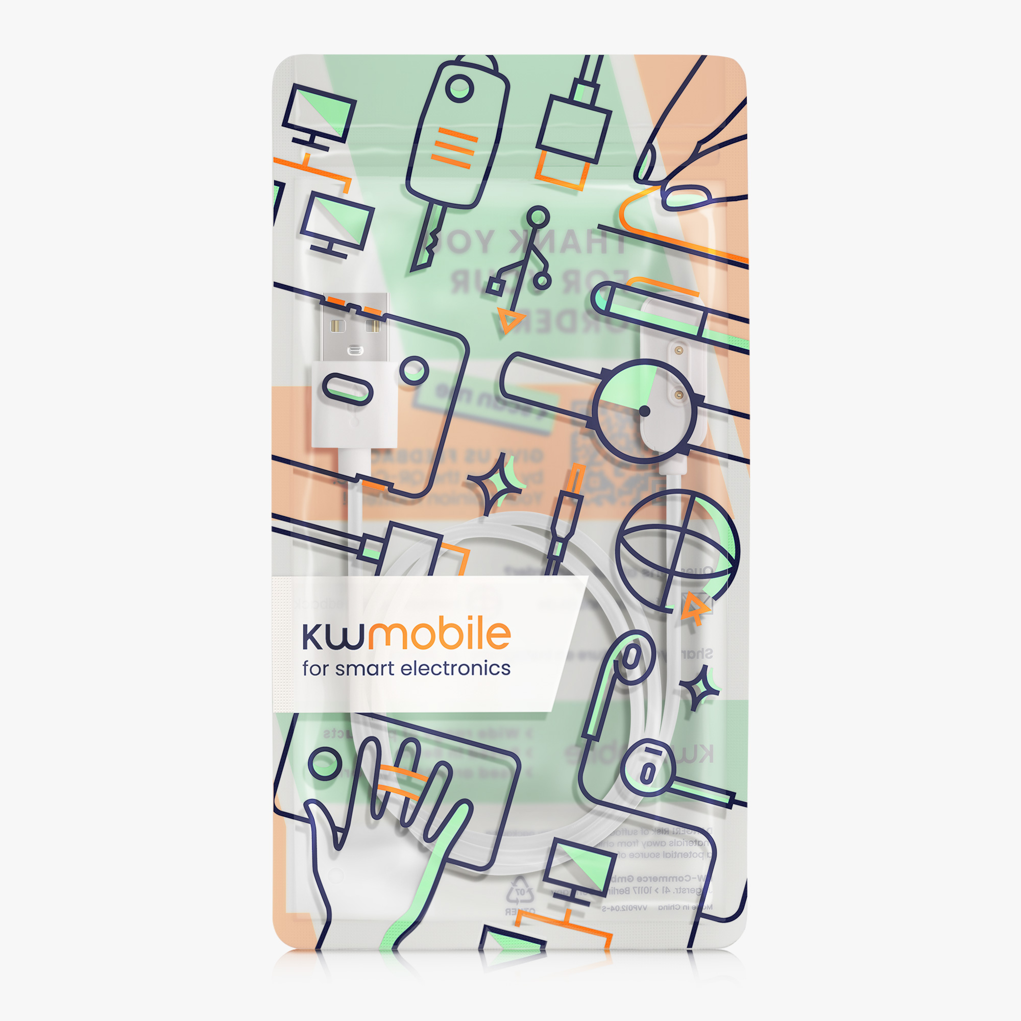 Nabíjecí kabel kwmobile pro Xplora X5 / X5 Play / X4 - bílá