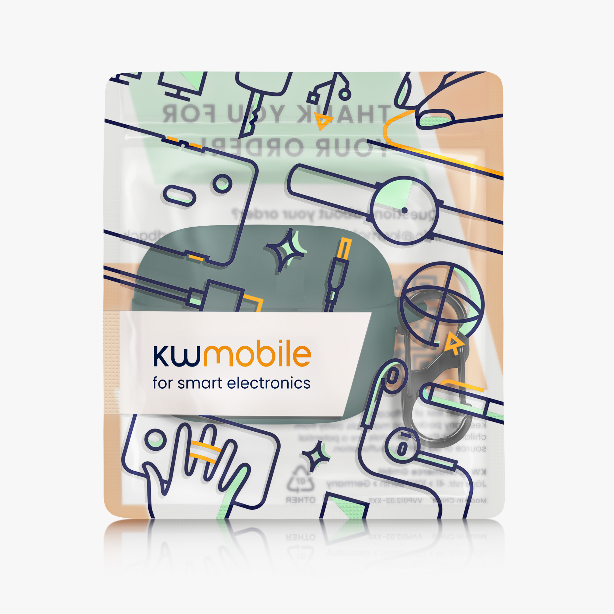 Pouzdro na sluchátka kwmobile pro Sony LinkBuds S, tmavě zelená
