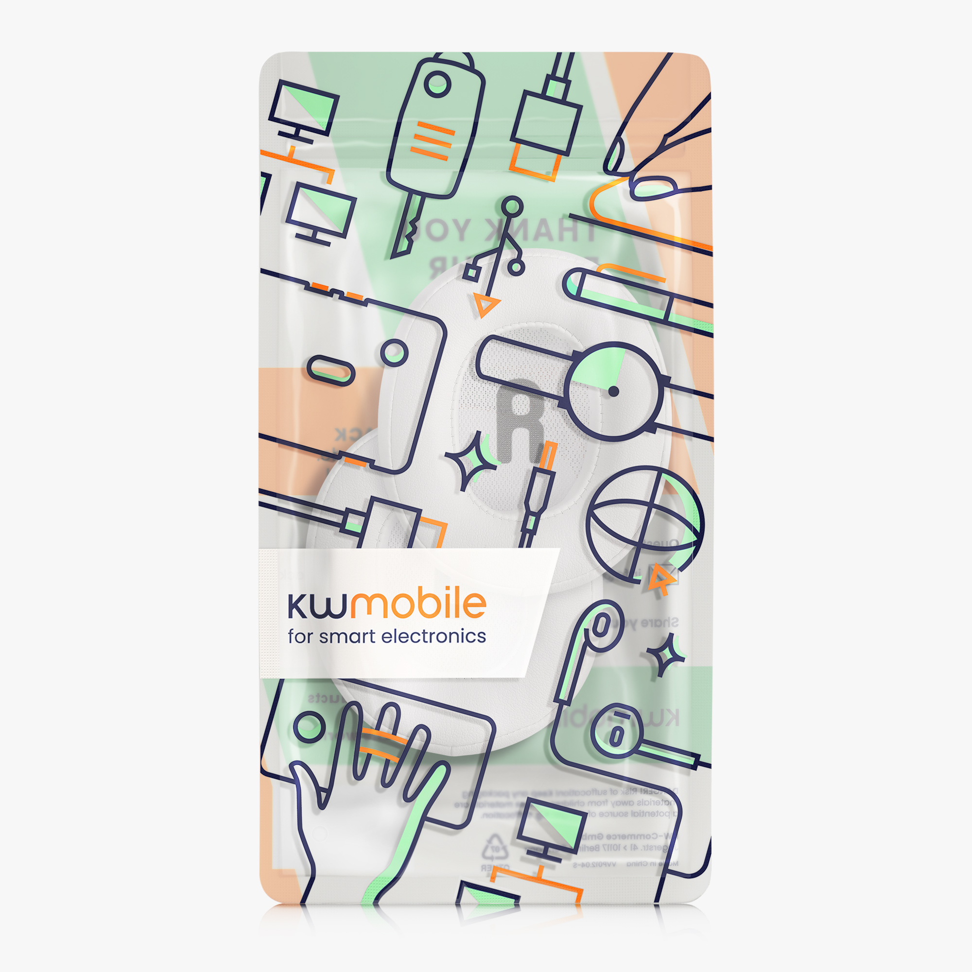 Náušníky kwmobile 2 ks pro JBL Tune 700BT / 700BTNC / 750BT / 750BTNC - bílá