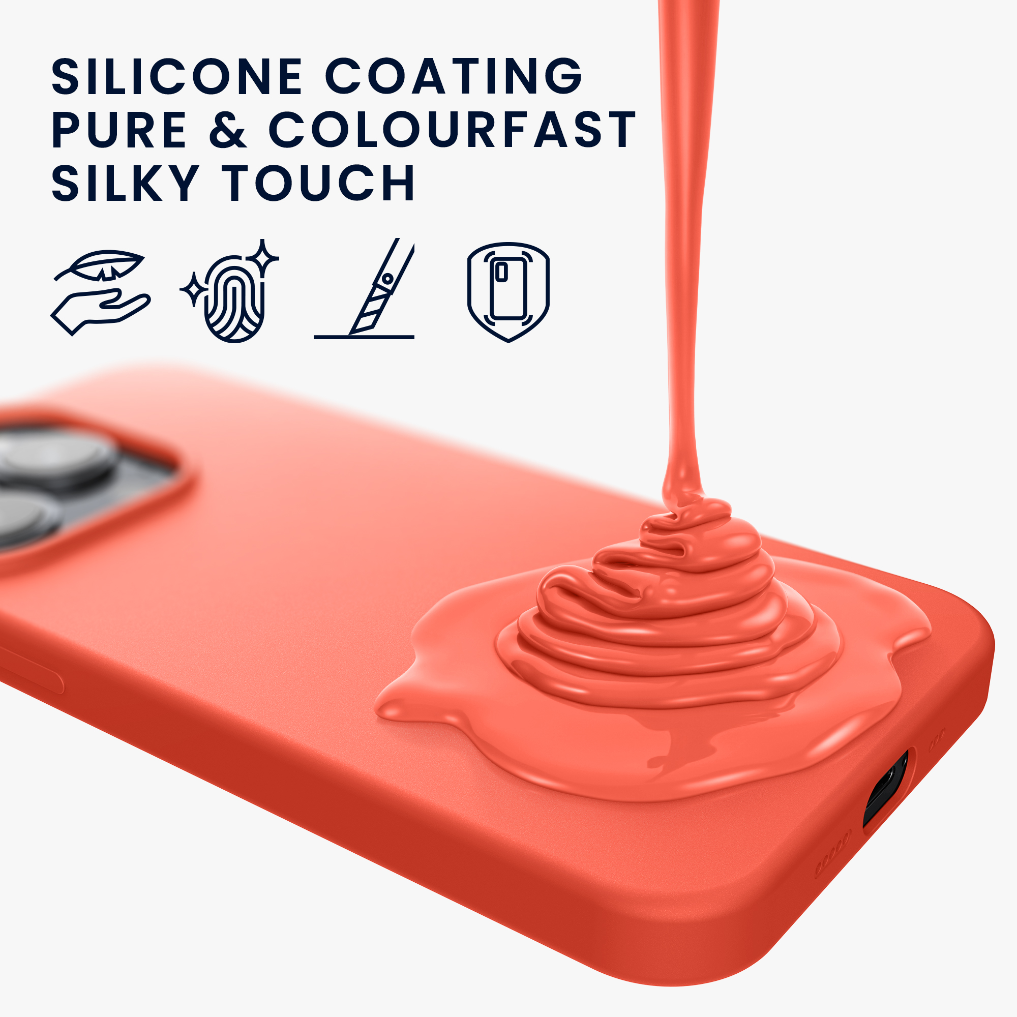 Kryt kwmobile slim iPhone 14 Vivid Coral