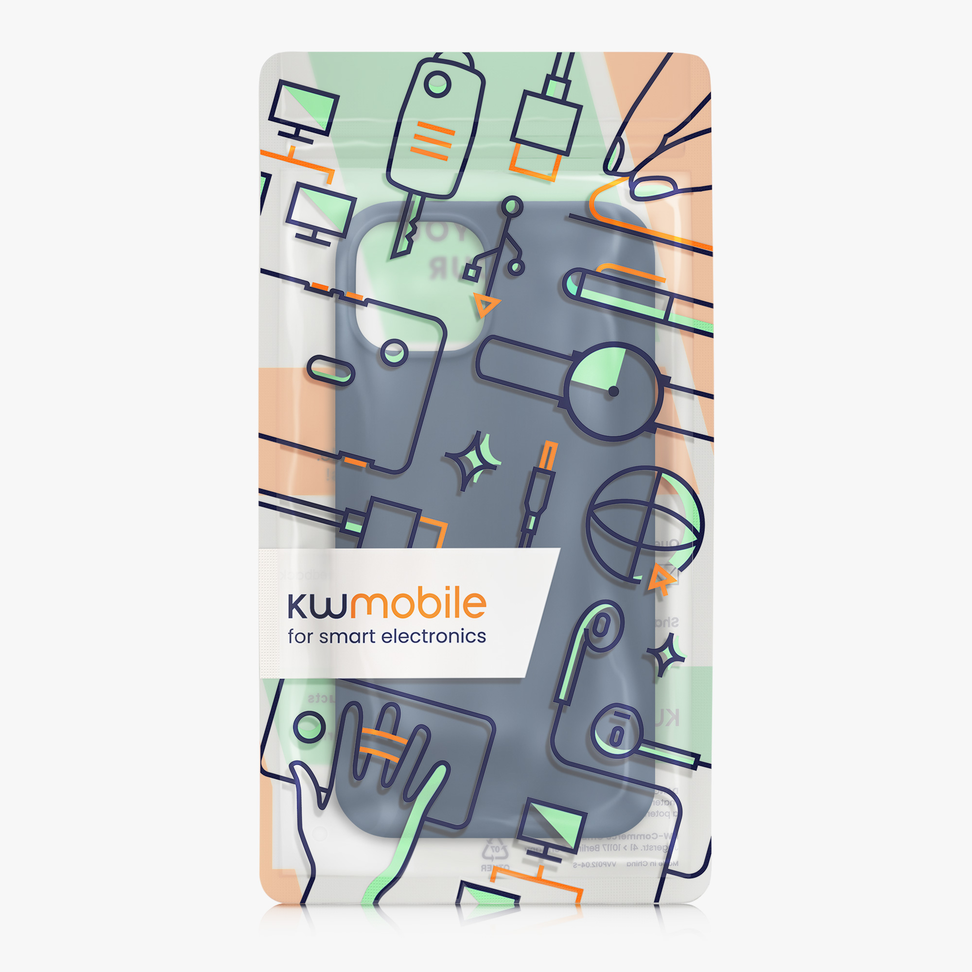 Kryt kwmobile slim iPhone 14 tmavě modrá