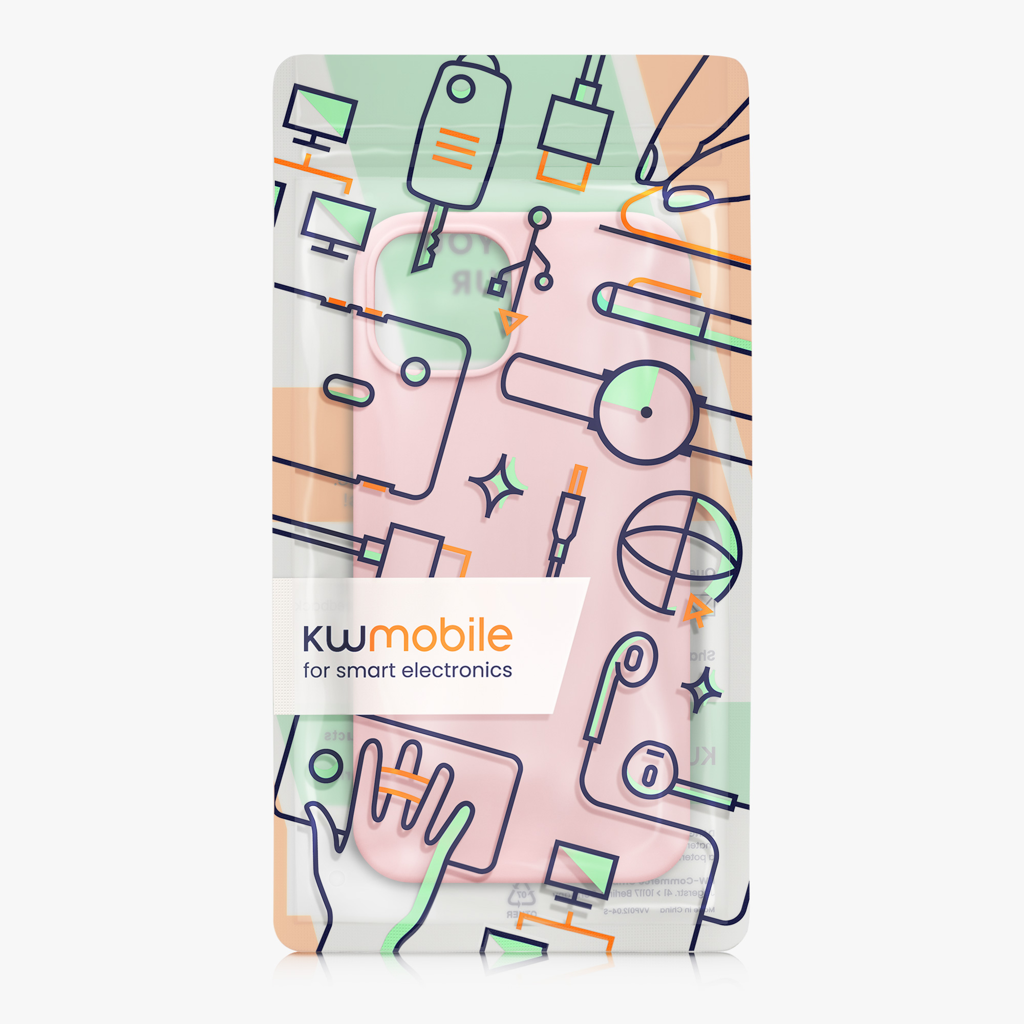 Kryt kwmobile slim iPhone 14 růžová