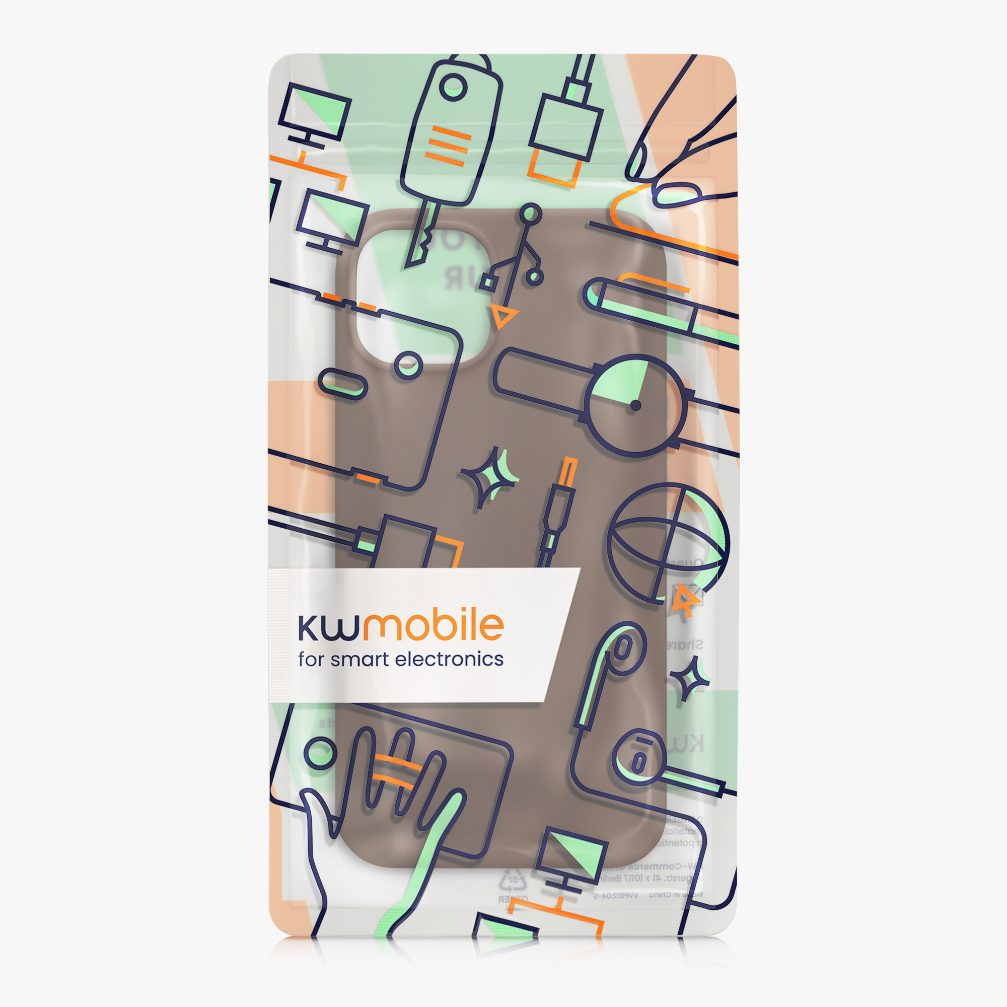 Kryt kwmobile slim iPhone 14 čokoládová