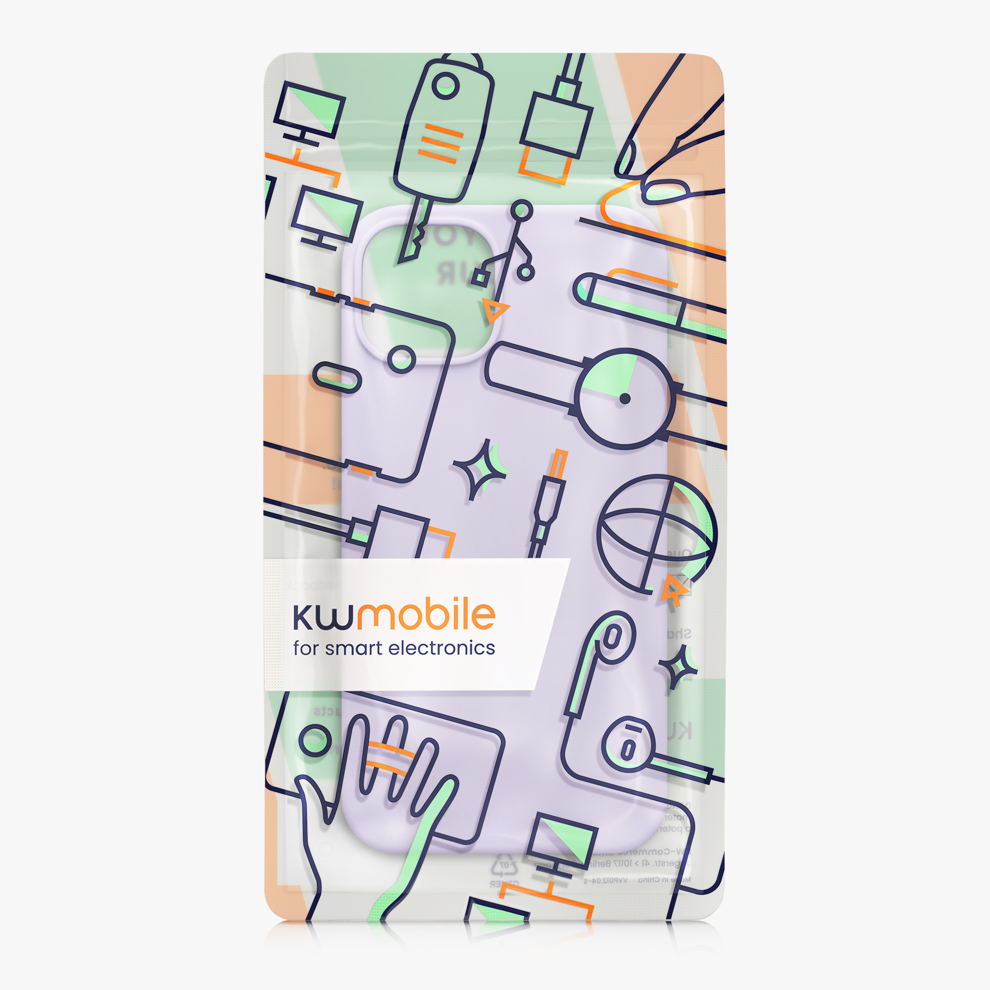 Kryt kwmobile slim iPhone 14 levandulová