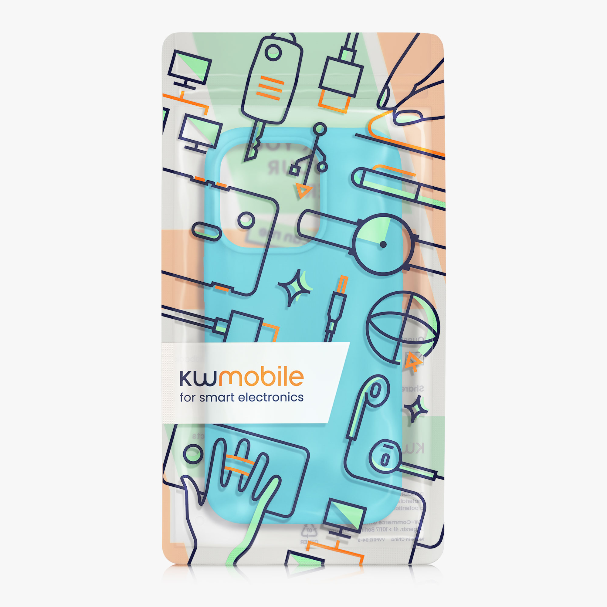 Kryt kwmobile slim iPhone 14 Pro Cool Glacier