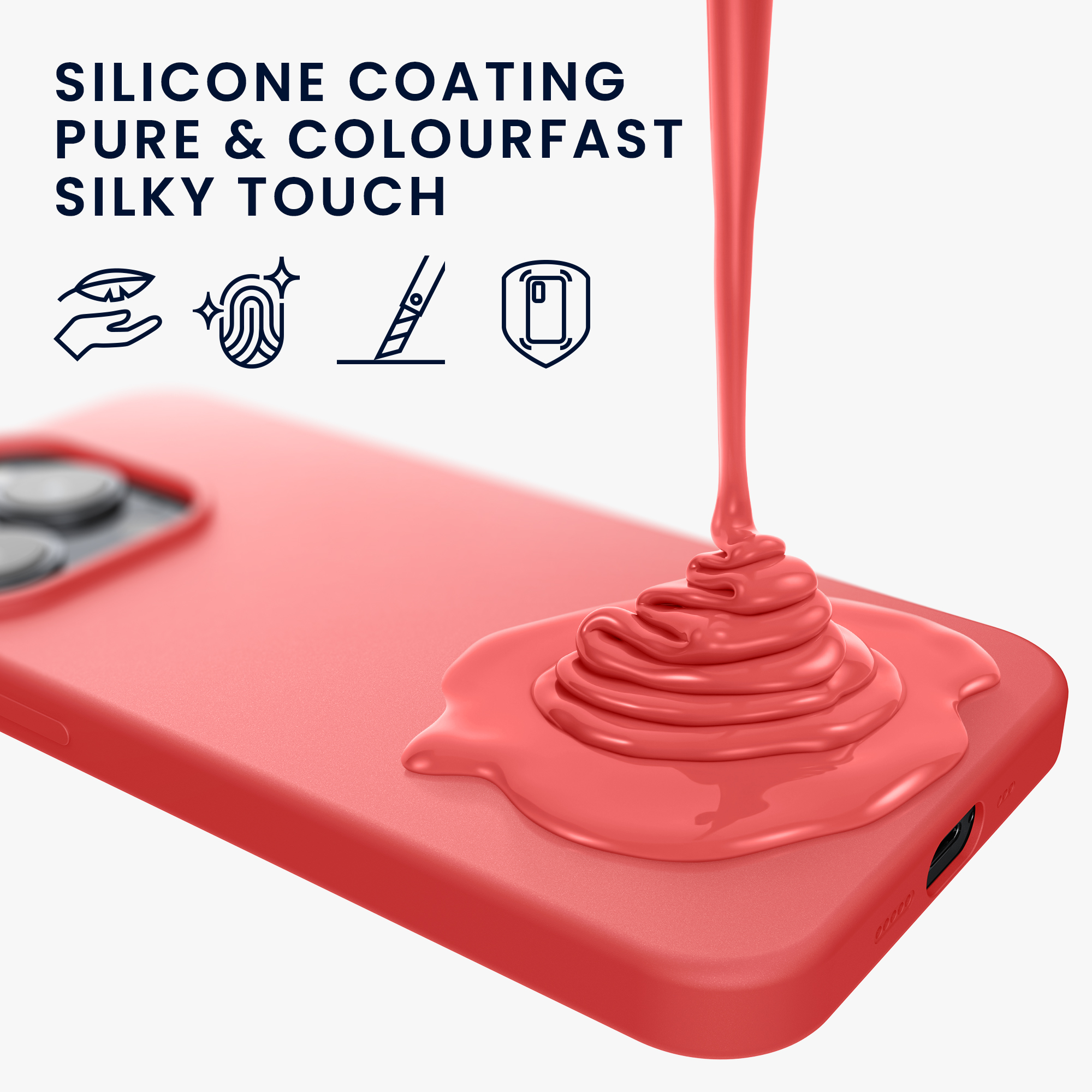 Kryt kwmobile slim iPhone 14 Pro Max Neon Coral