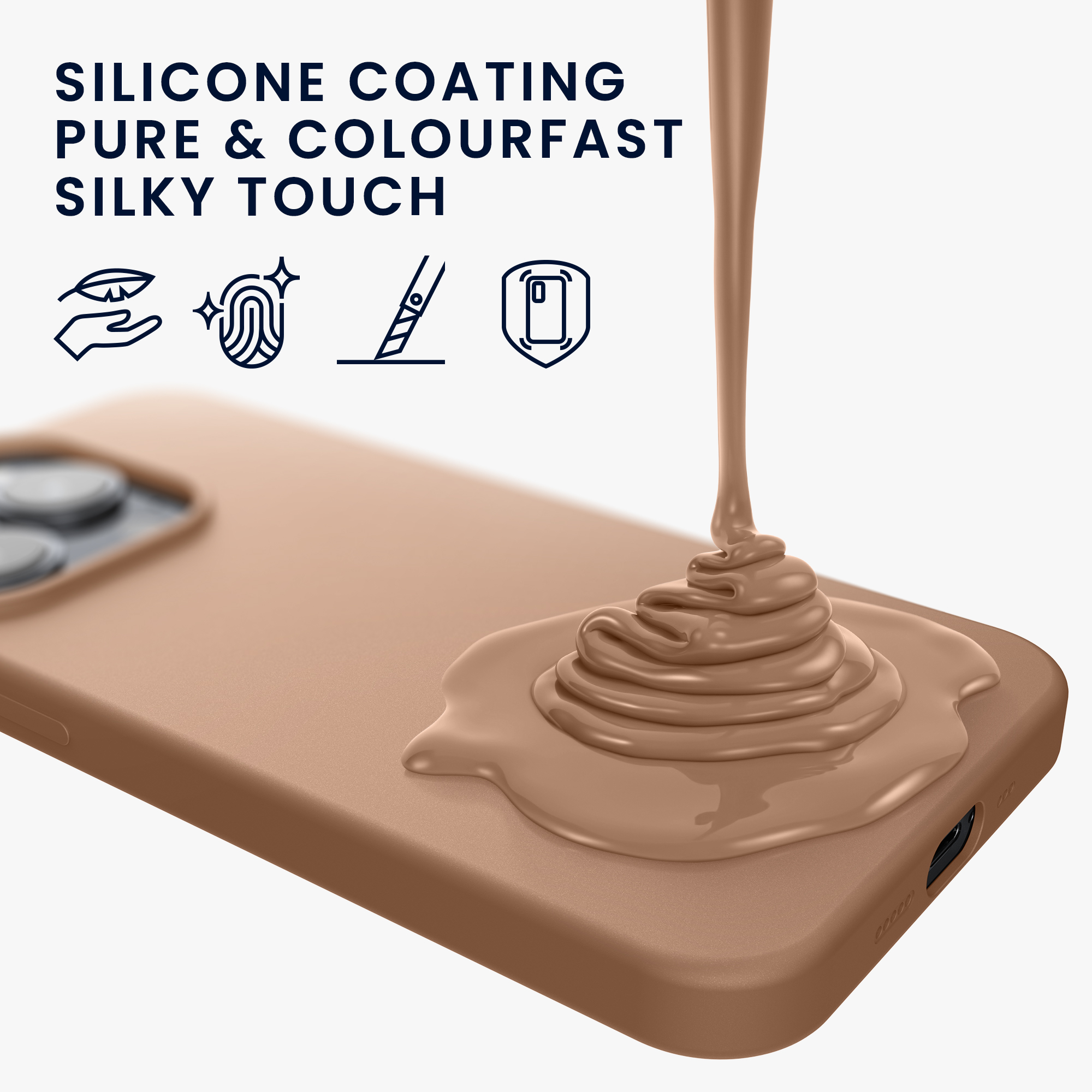 Kryt kwmobile slim iPhone 14 Pro Max Cappuccino