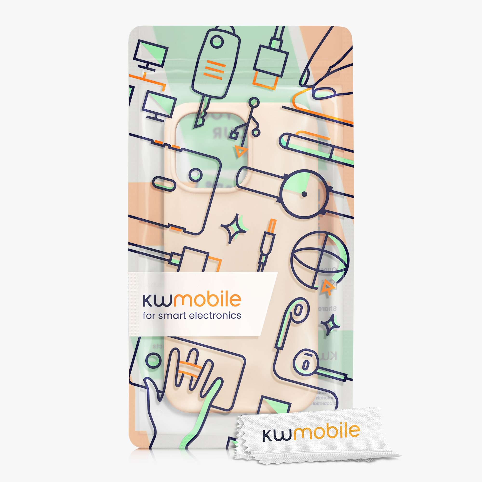 Kryt kwmobile slim iPhone 14 Pro Max Pastel Peach