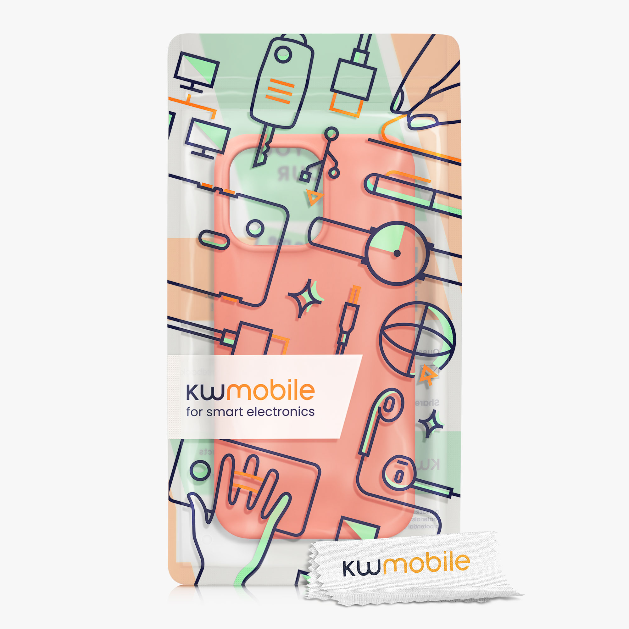 Kryt kwmobile slim iPhone 14 Pro Max Vivid Coral
