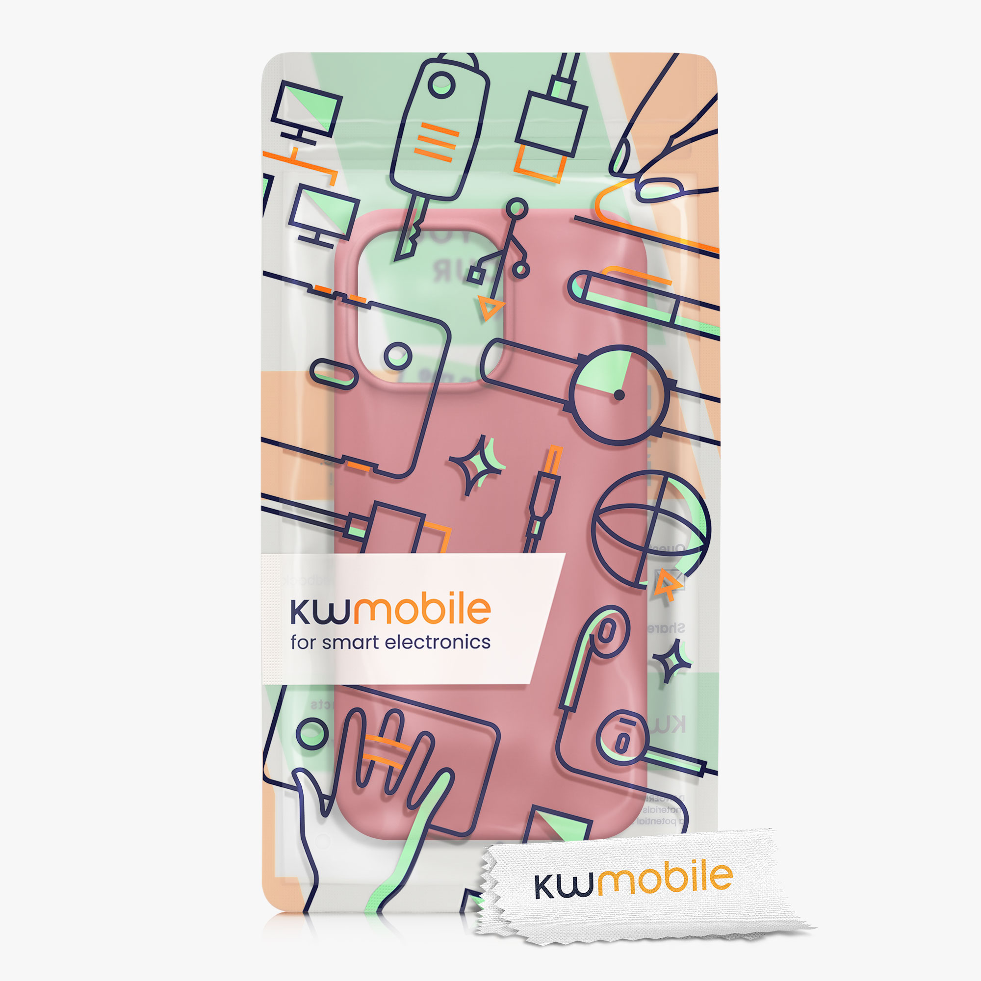 Kryt kwmobile slim iPhone 14 Pro Max tmavě růžová