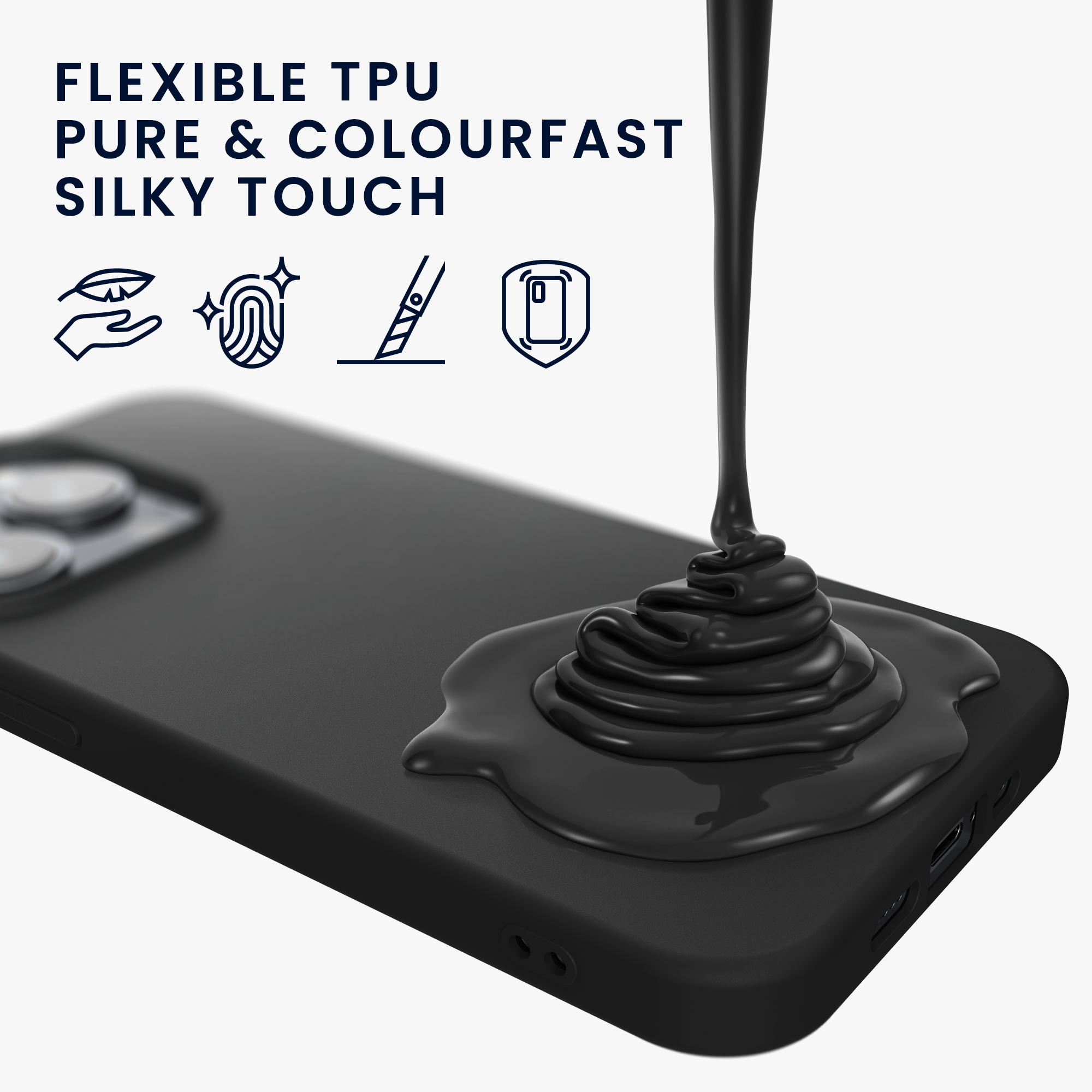 Nabíječka kwmobile slim soft-touch iPhone 14 Pro Max matná černá