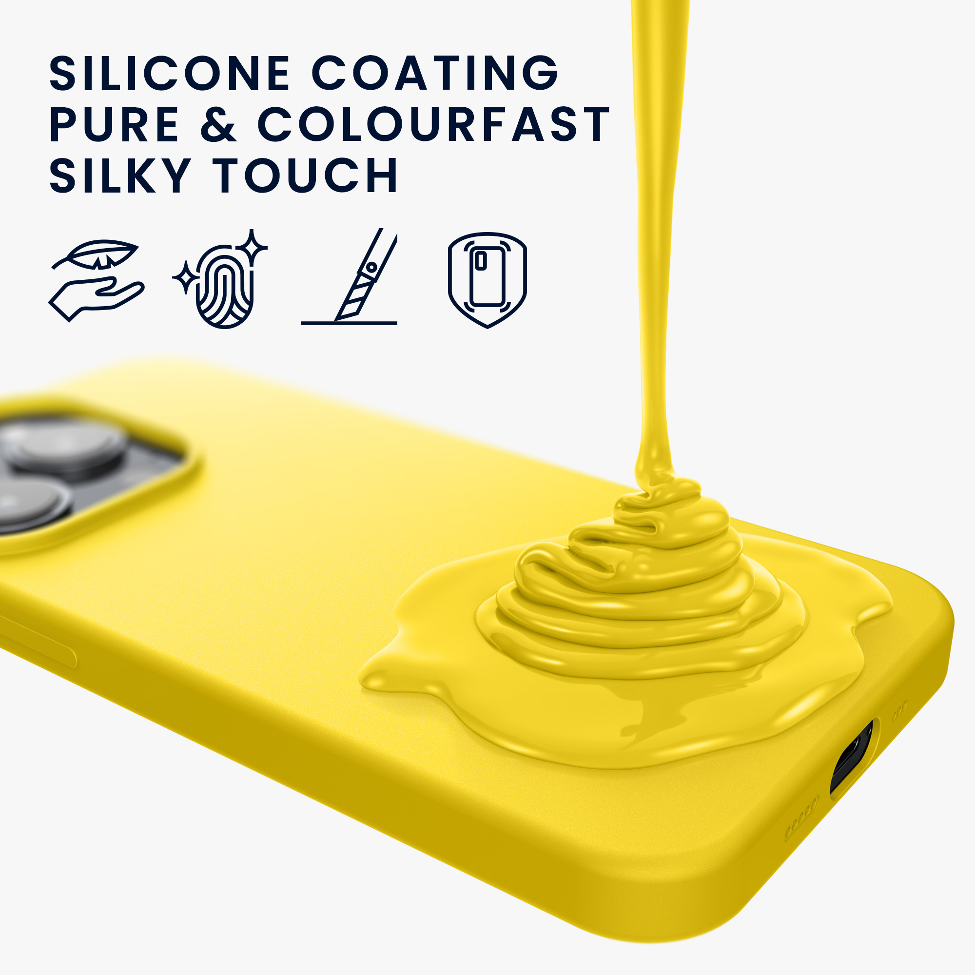 Nabíječka kwmobile slim iPhone 14 žlutá