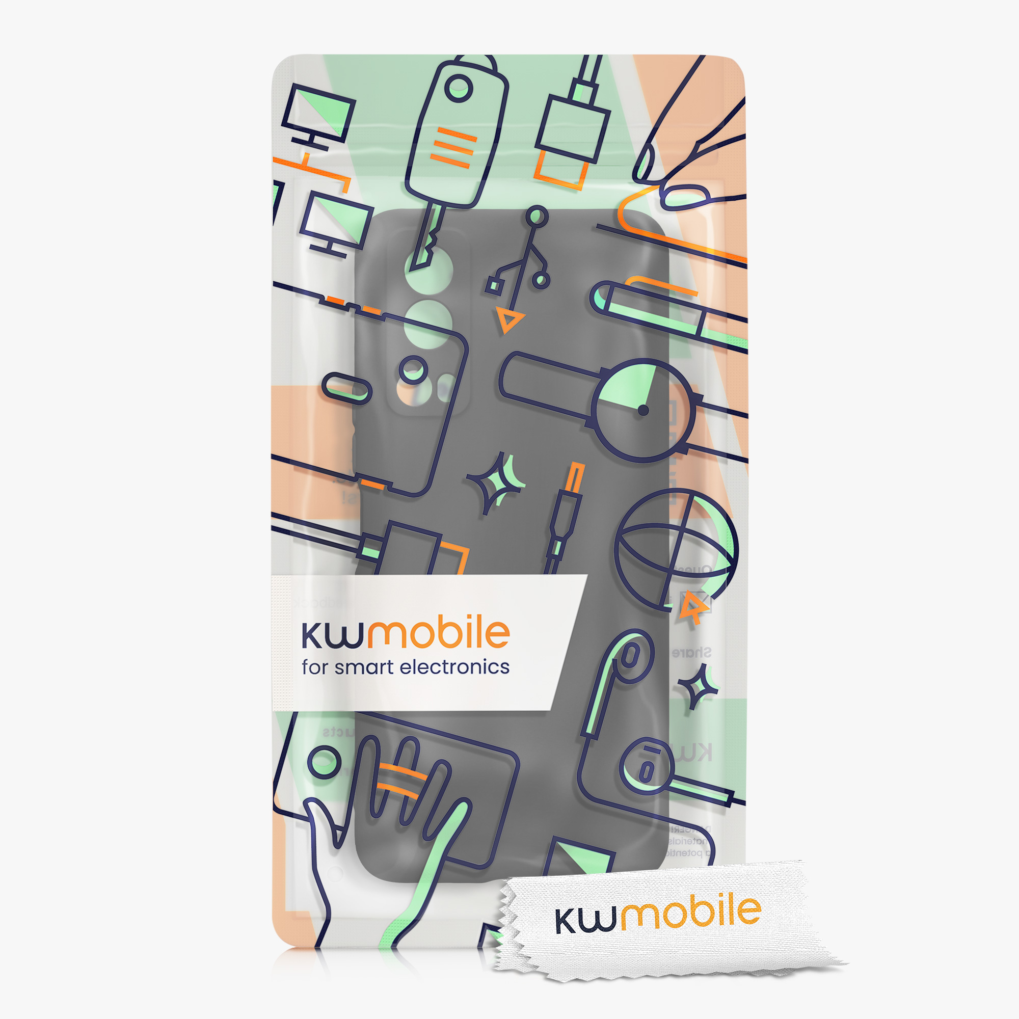 Kryt kwmobile pro Vivo Y72 5G / Y52 5G - černá