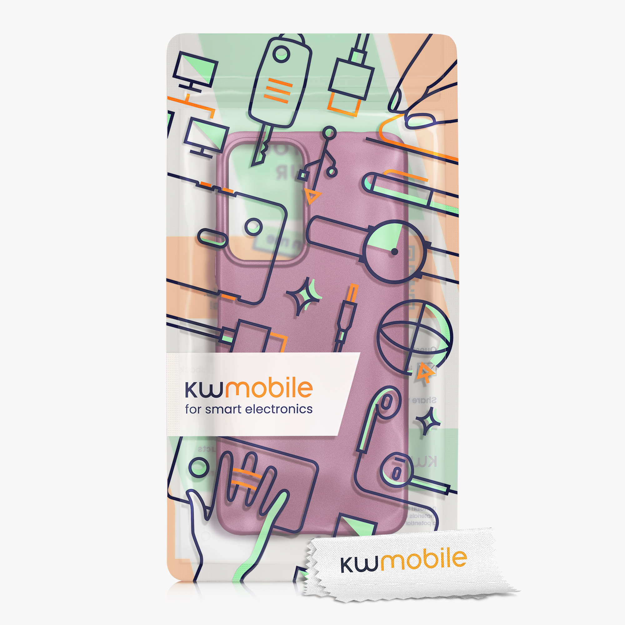 Kryt Xiaomi Redmi Note 11 Pro+ 5G metalický TPU levandulová kwmobile