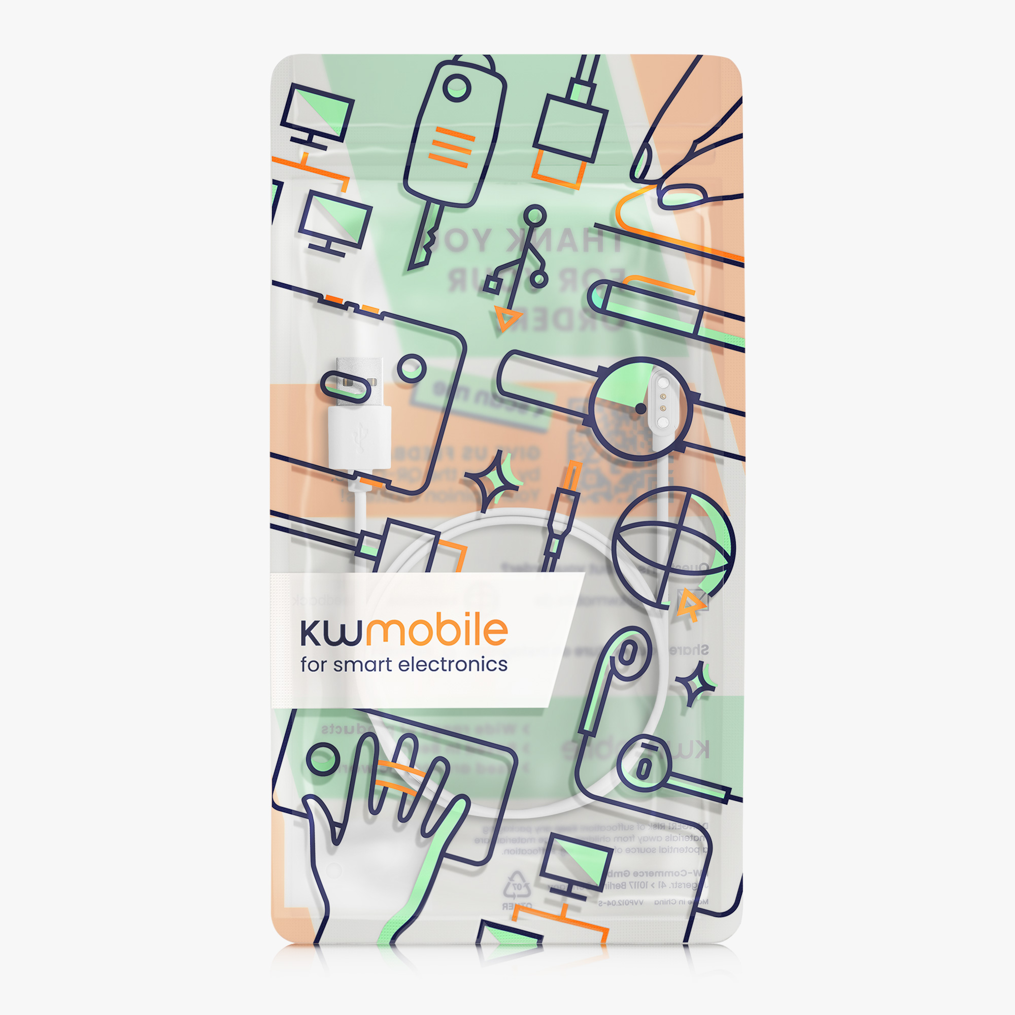 USB nabíjecí kabel chytré hodinky Blackview R30 Pro náhradní kwmobile