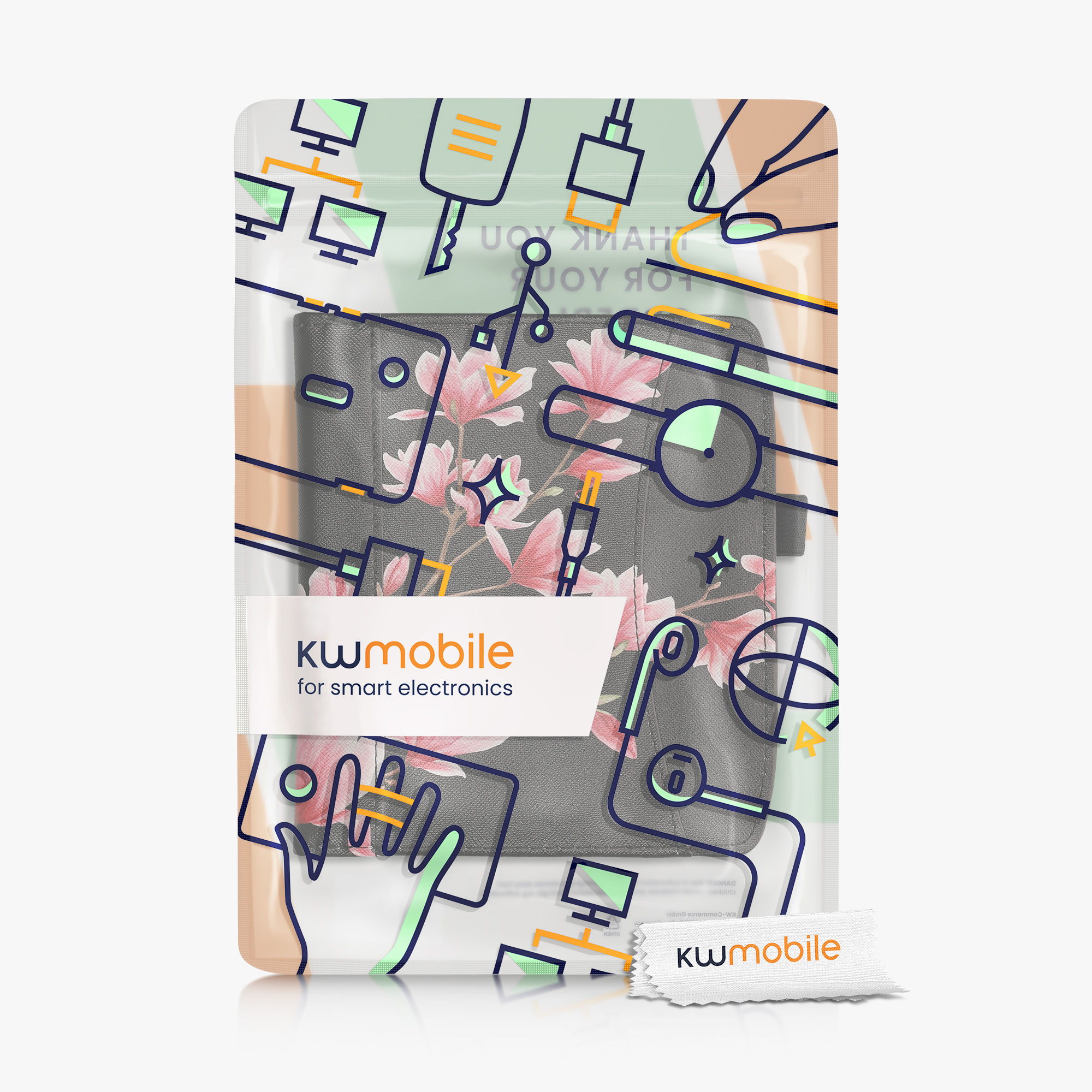 Flip pouzdro na čtečku Pocketbook Era / Era Color bílo-černé se stojánkem