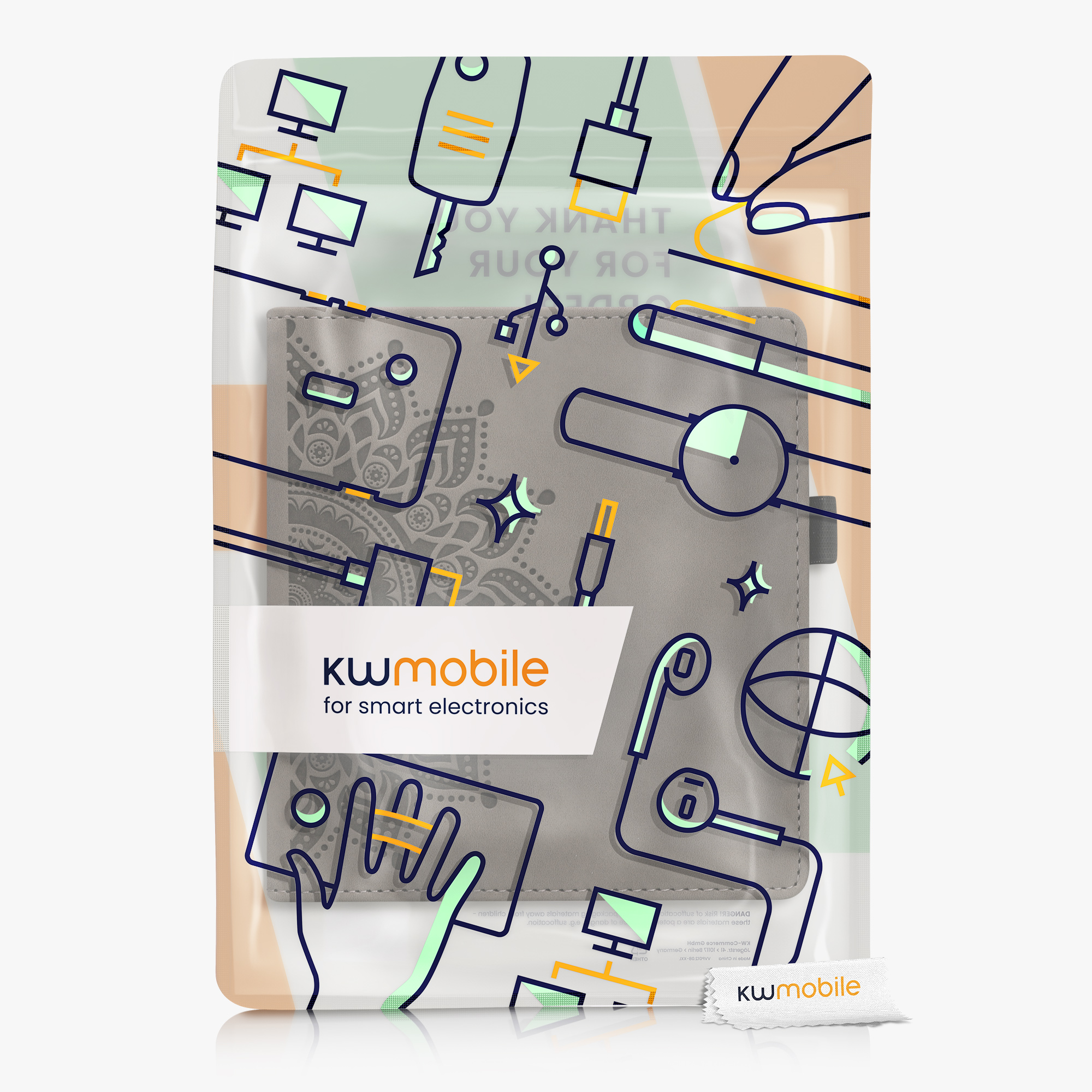 Pouzdro na čtečku kwmobile pro Amazon Kindle Oasis 10. Generation - šedá