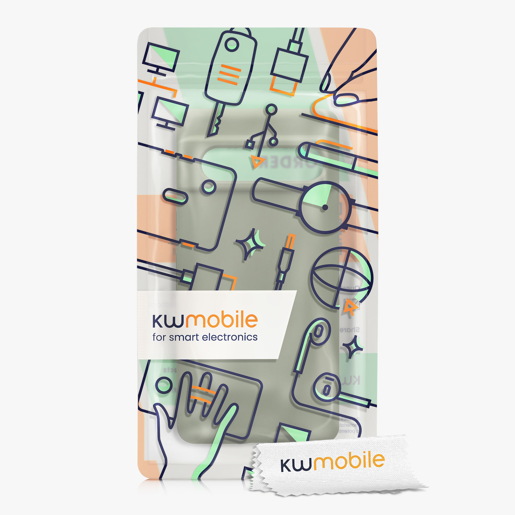Silikonový kryt kwmobile pro Google Pixel 7 - šedozelená