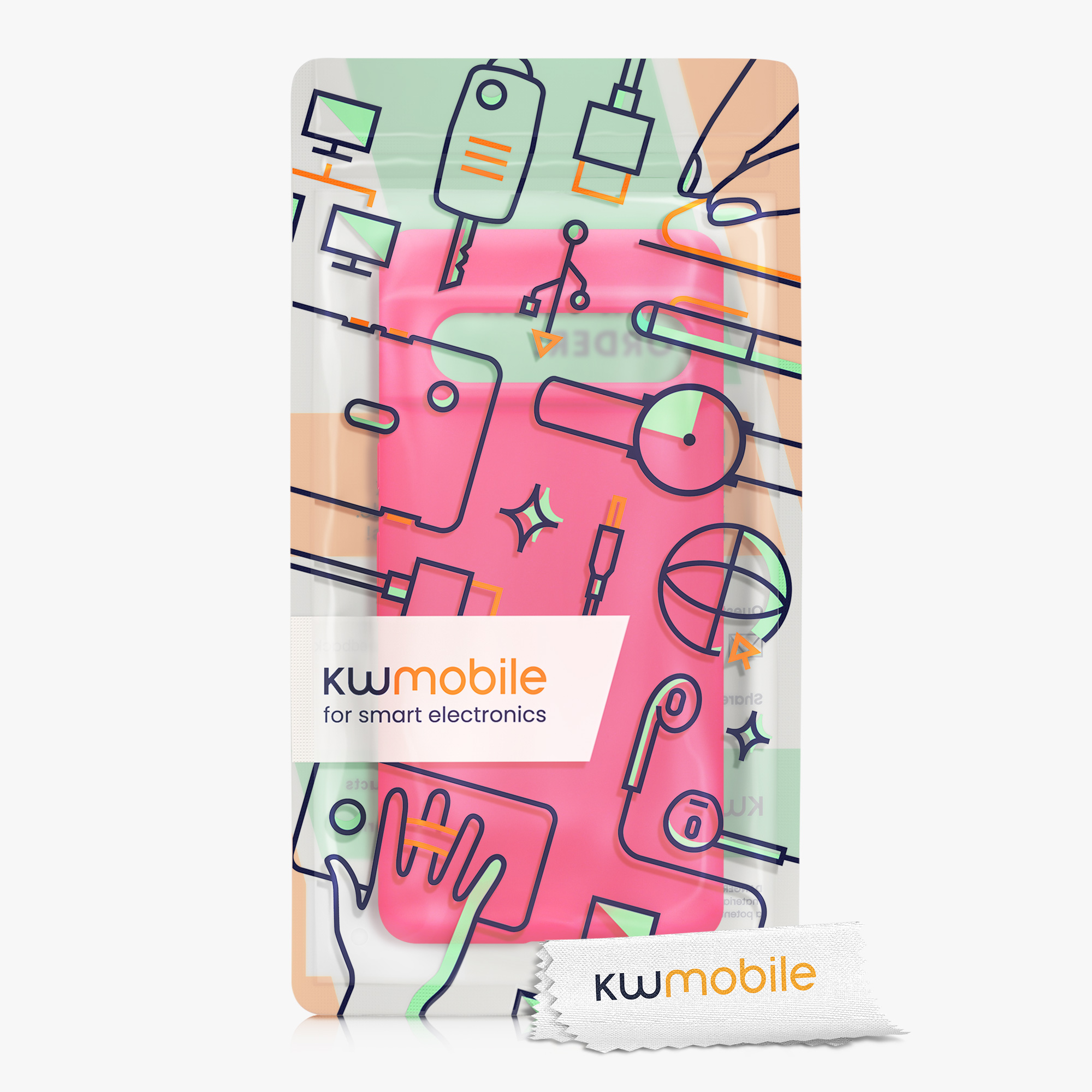Silikonový kryt kwmobile pro Google Pixel 7 - neonově růžová