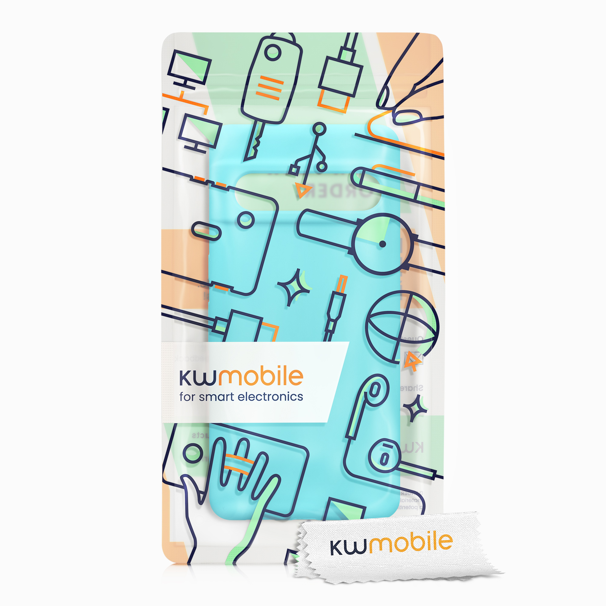TPU kryt kwmobile Google Pixel 7 Pro - ledově modrý Cool Glacier