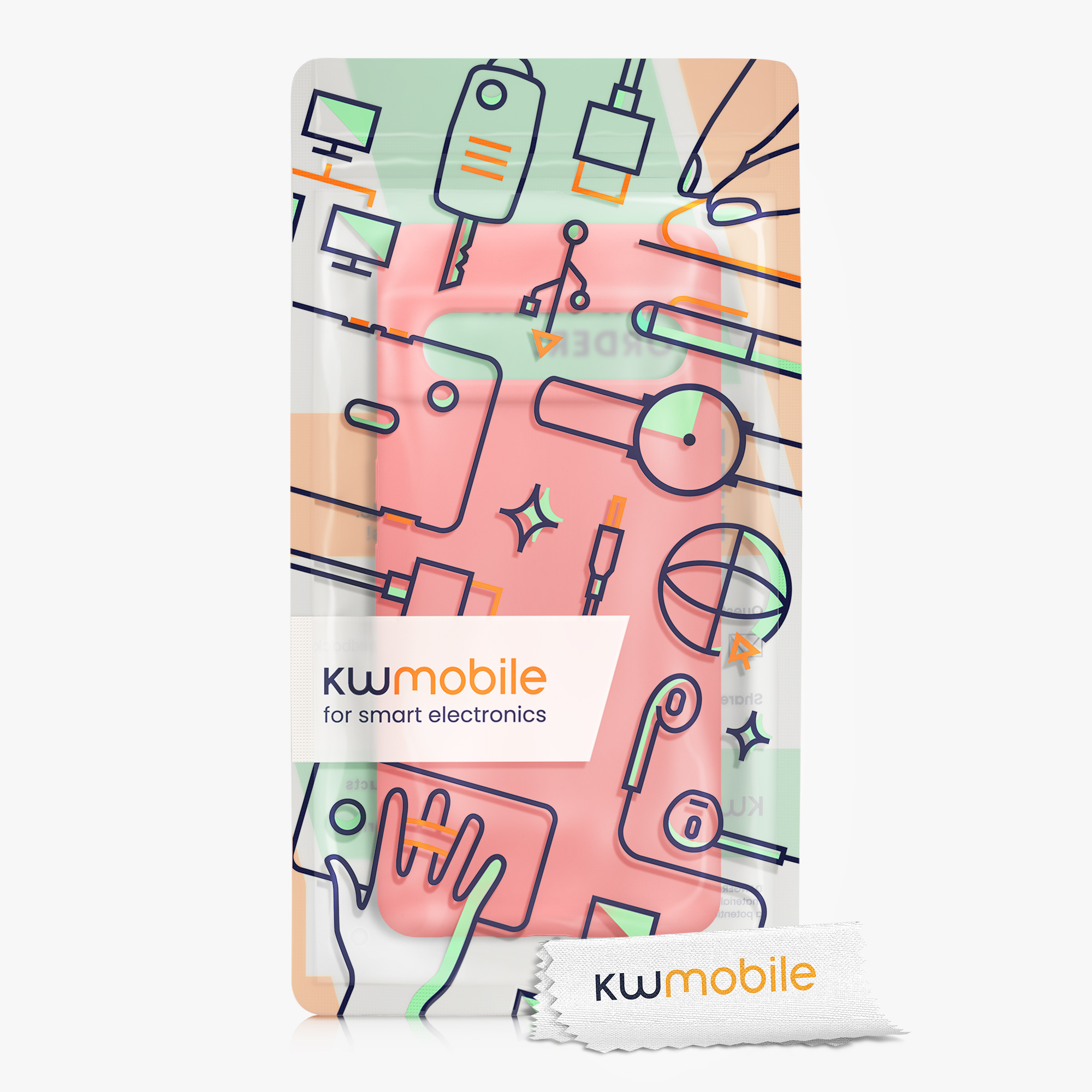 TPU kryt kwmobile Google Pixel 7 Pro - neonově korálový