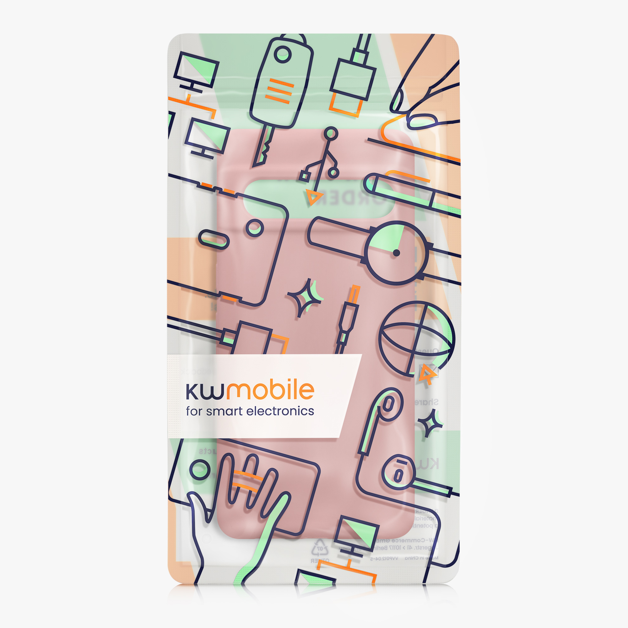 TPU kryt kwmobile Google Pixel 7 Pro - Winter Rose