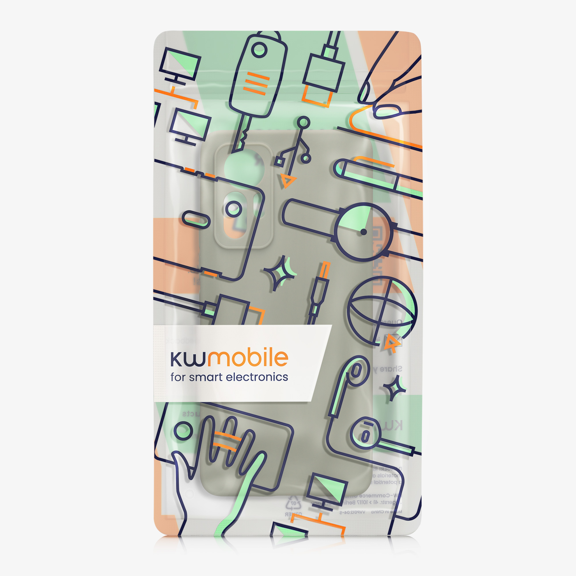 Kryt na mobil 12 Lite 5G kwmobile TPU šedo-zelený
