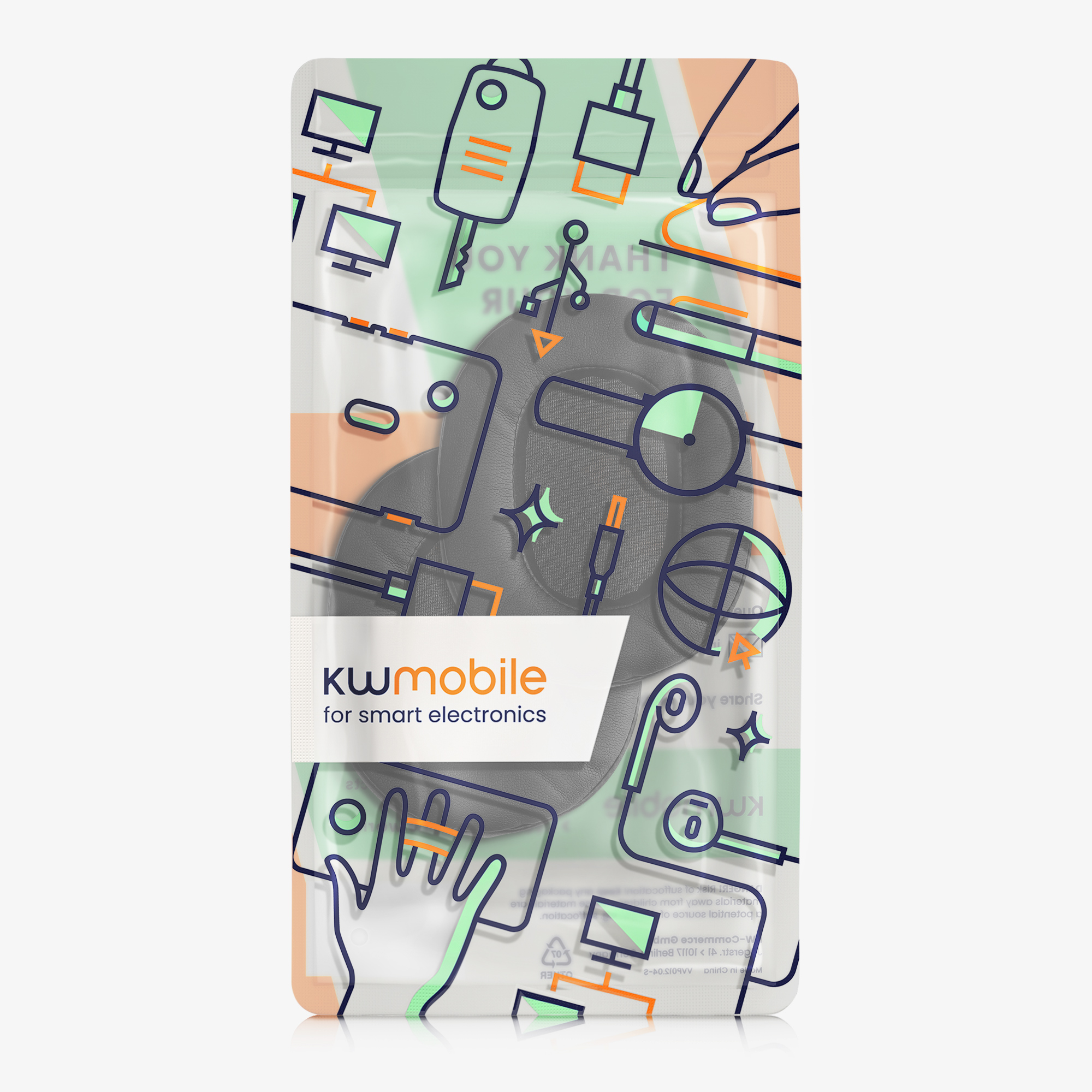 Náhradní náušníky kwmobile pro Sony WH-L600 - 2 ks - černá