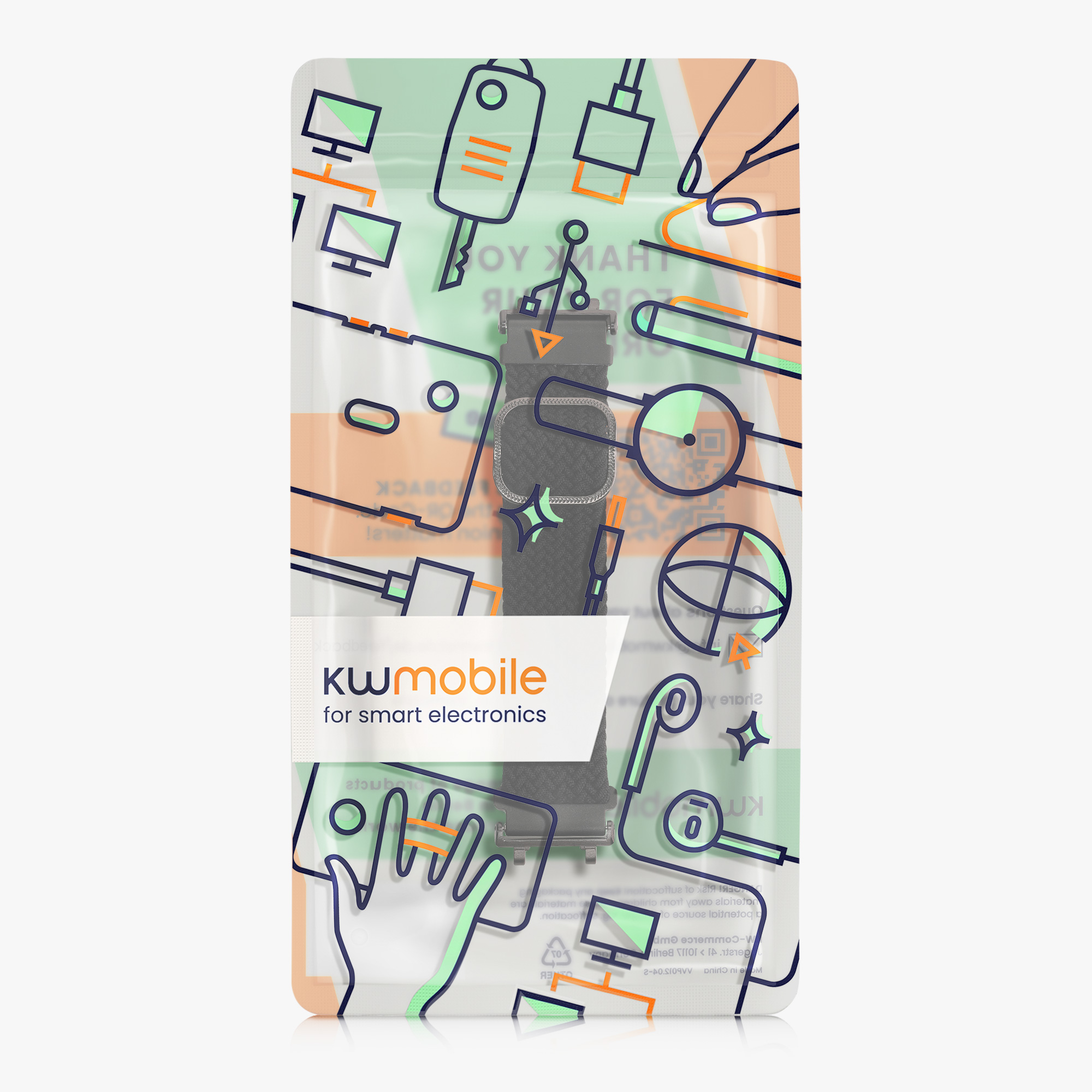 Řemínek pro Huami Amazfit T-Rex 2 kwmobile - černá 