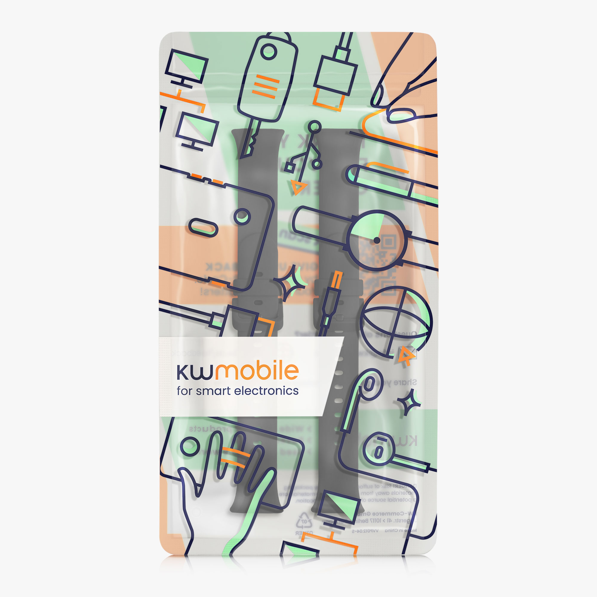 2 ks Řemínek kwmobile Xiaomi Mi, černá
