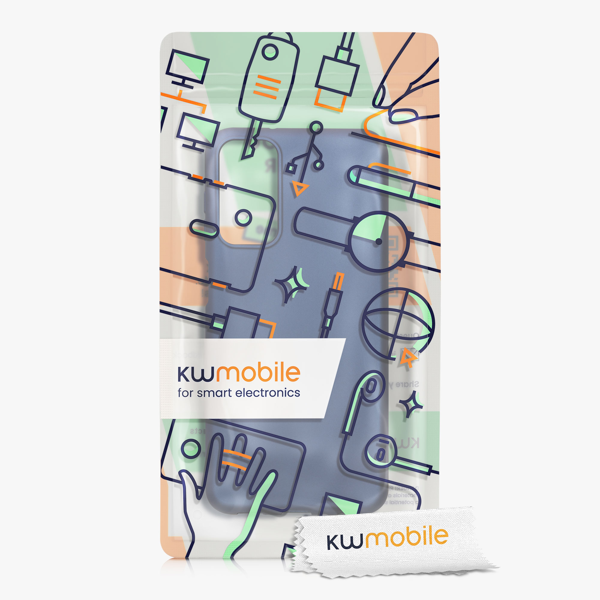 Metalický kryt na mobil Samsung Galaxy M13 kwmobile metalicky modrý