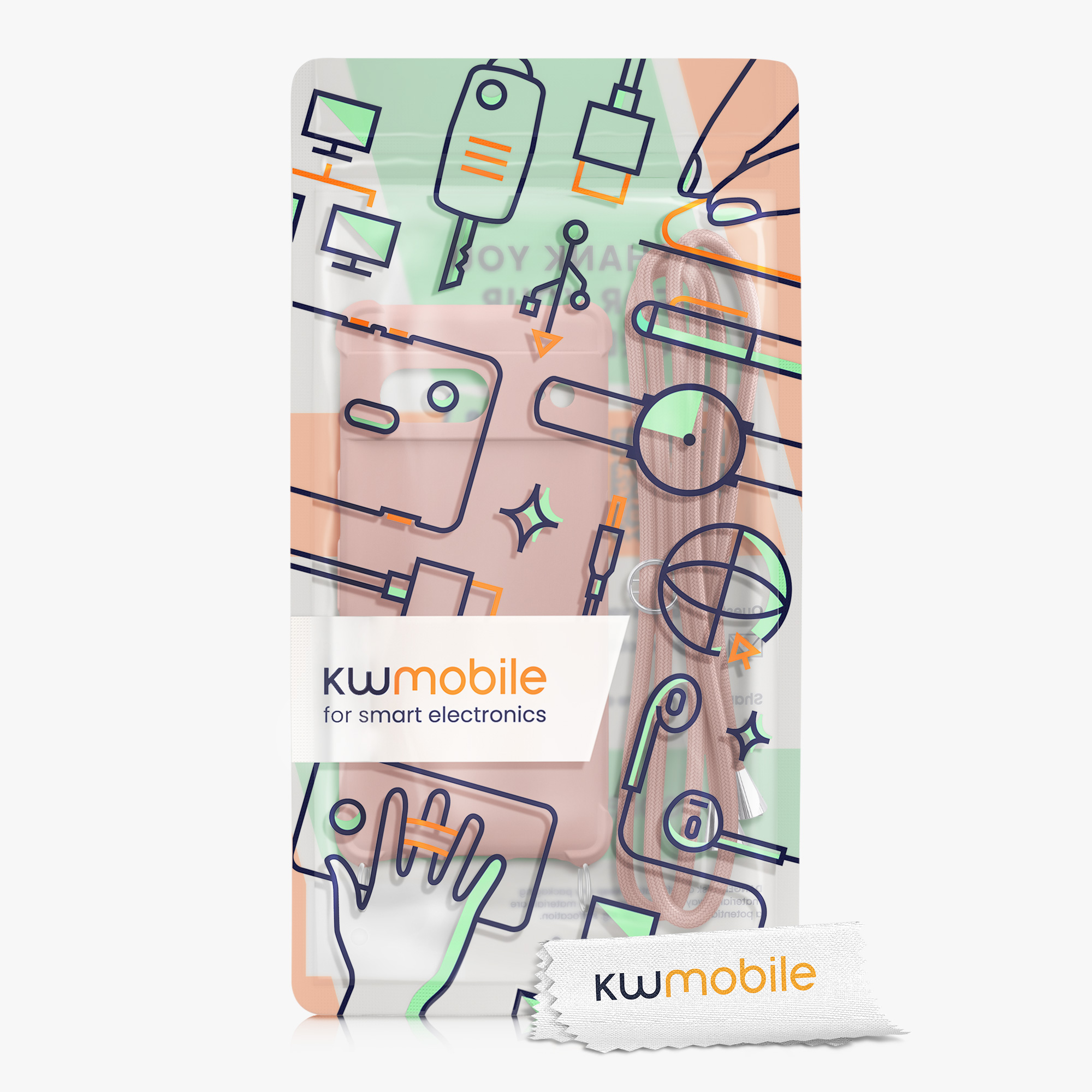 Crossbody kryt kwmobile pro Google Pixel 7 - mother of pearl