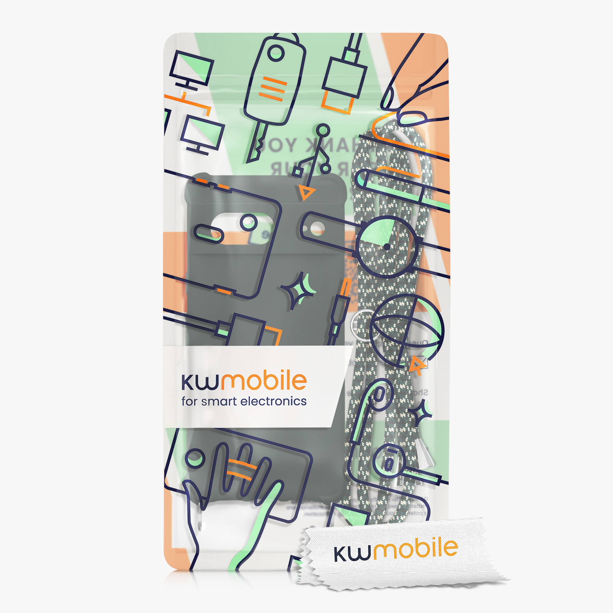Crossbody kryt kwmobile pro Google Pixel 7 - zelená