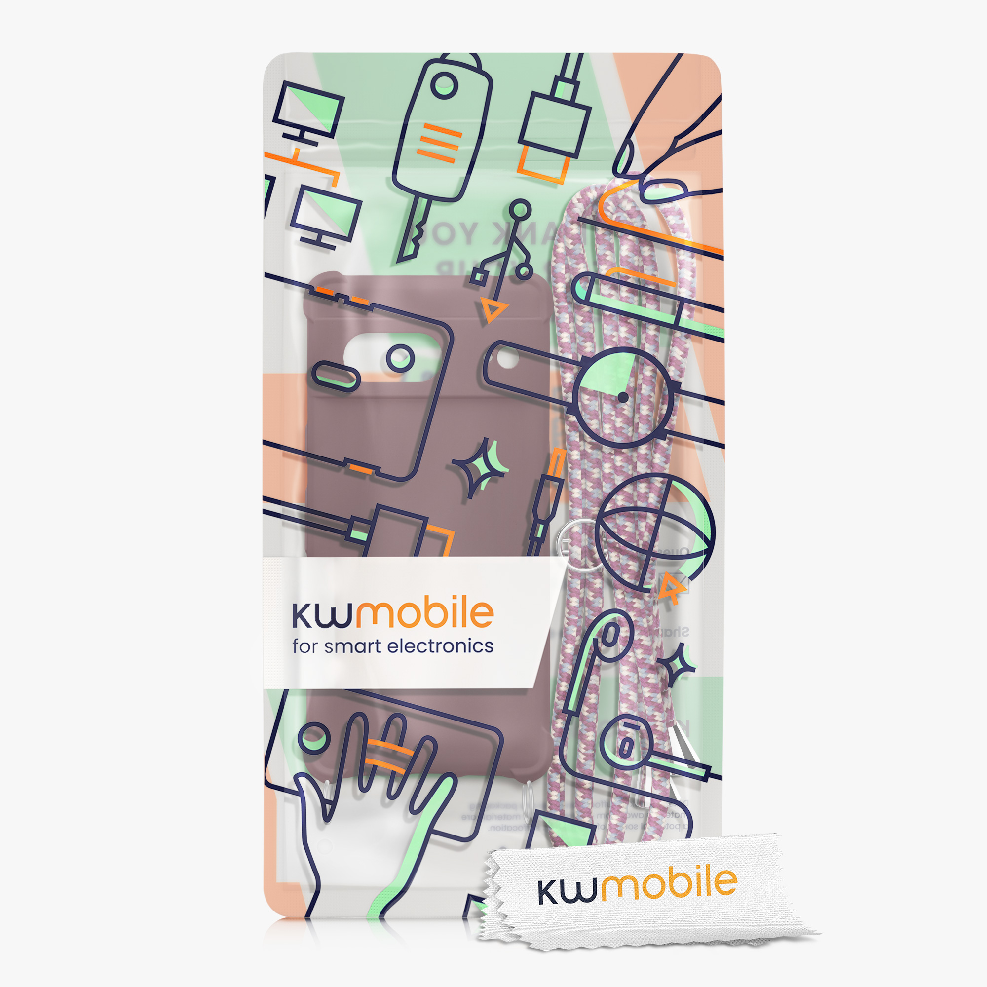 Crossbody kryt kwmobile pro Google Pixel 7 - vínově fialová