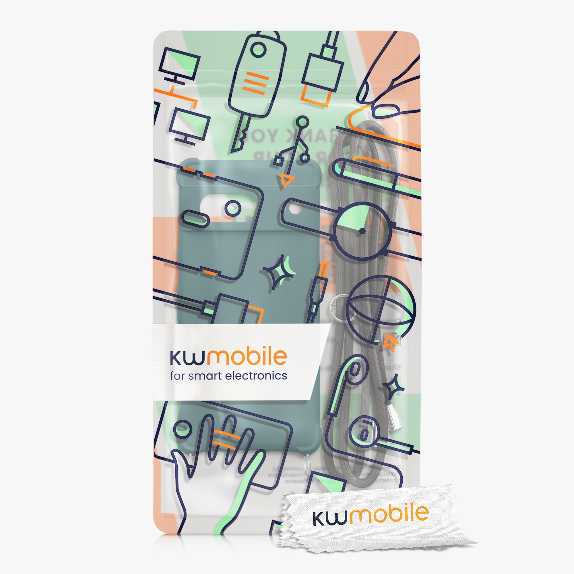 Crossbody kryt kwmobile pro Google Pixel 7 - petrolejová