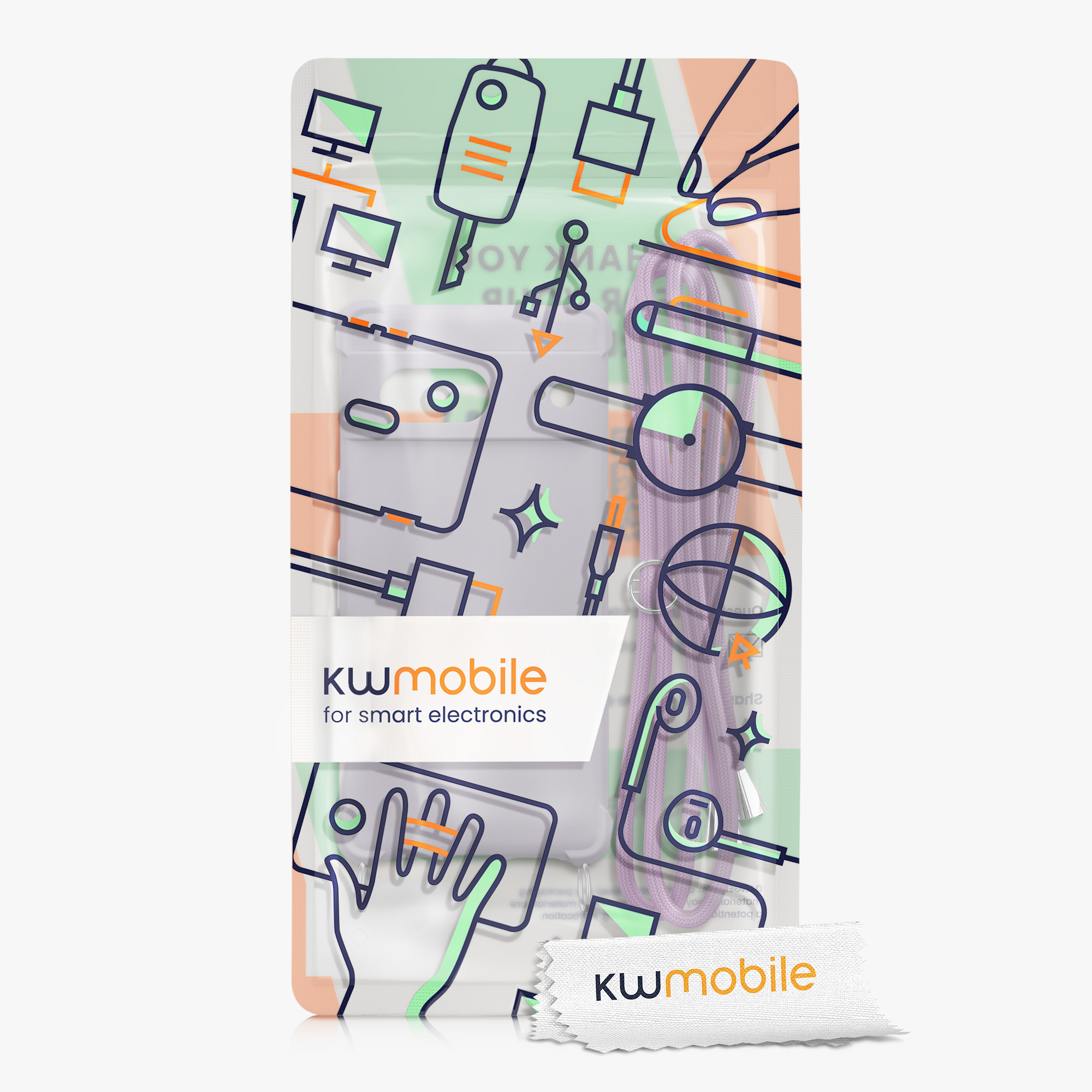 Crossbody kryt kwmobile pro Google Pixel 7 - purple cloud