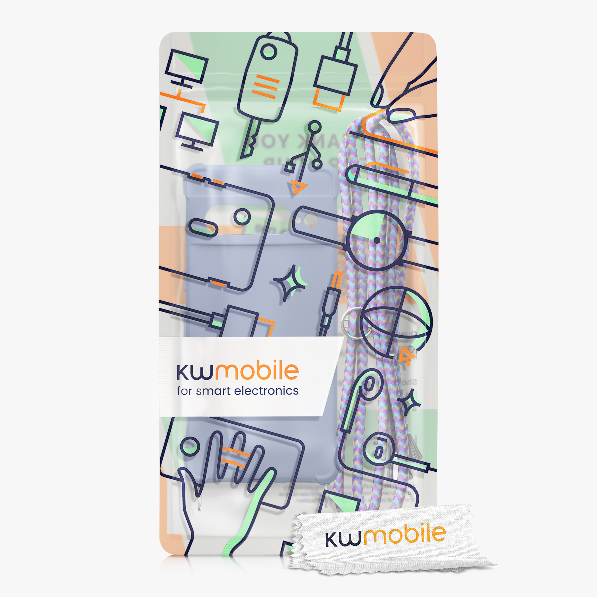 Crossbody kryt kwmobile Google Pixel 7 Pro - levandulový